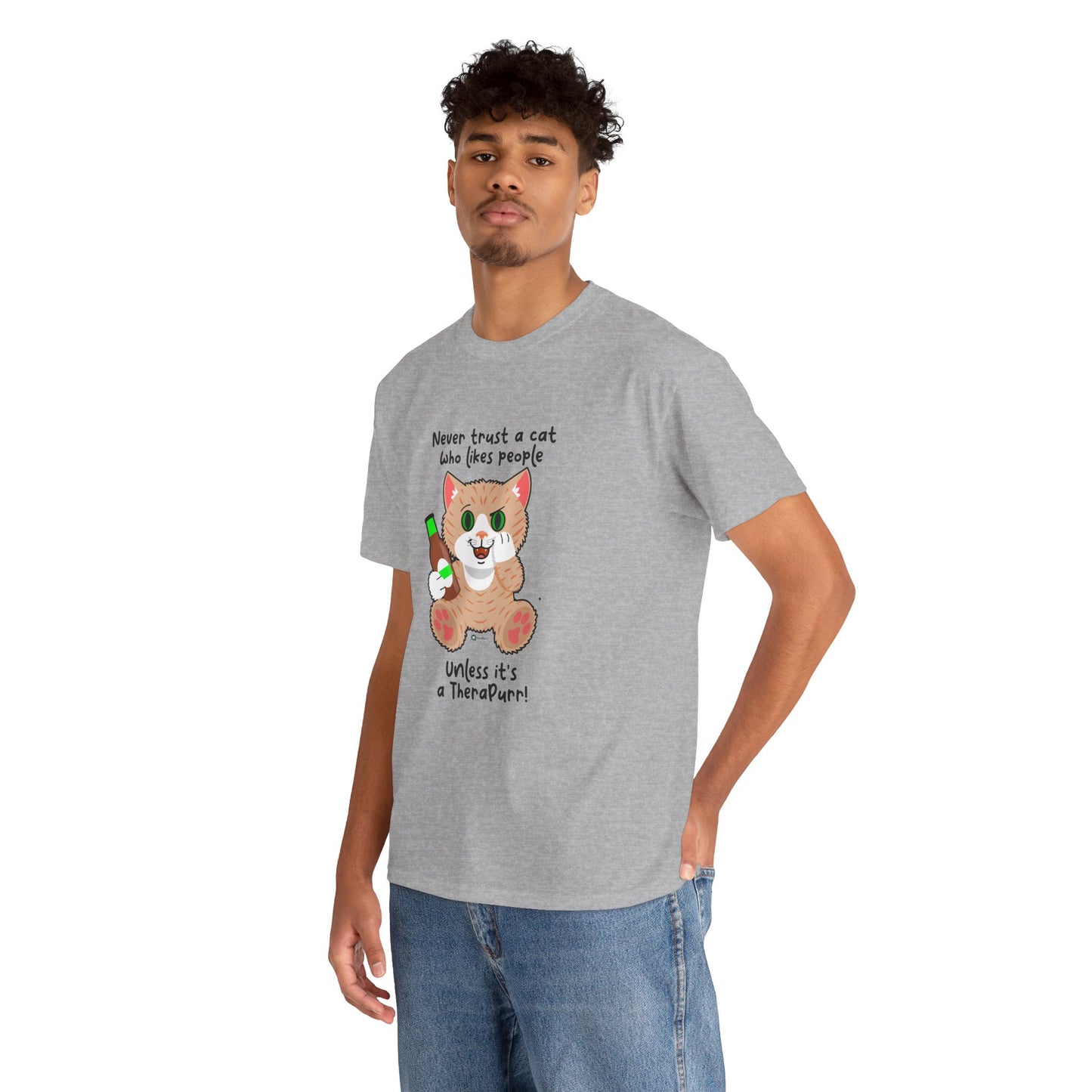 T-Shirt - SmartyCat - Never trust a cat who likes people - unless it's a TheraPurr!