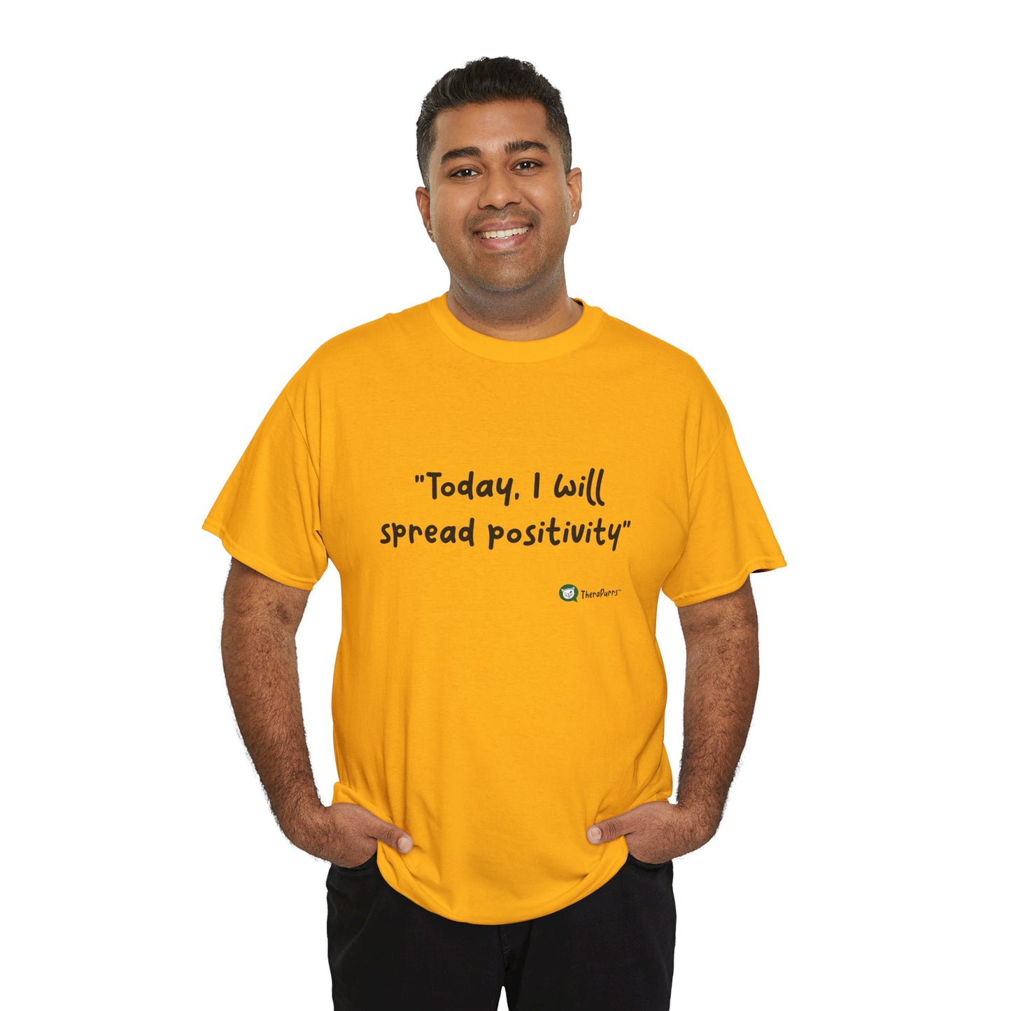 TheraPurrs Phrase T-Shirt - "Today, I will spread positivity"