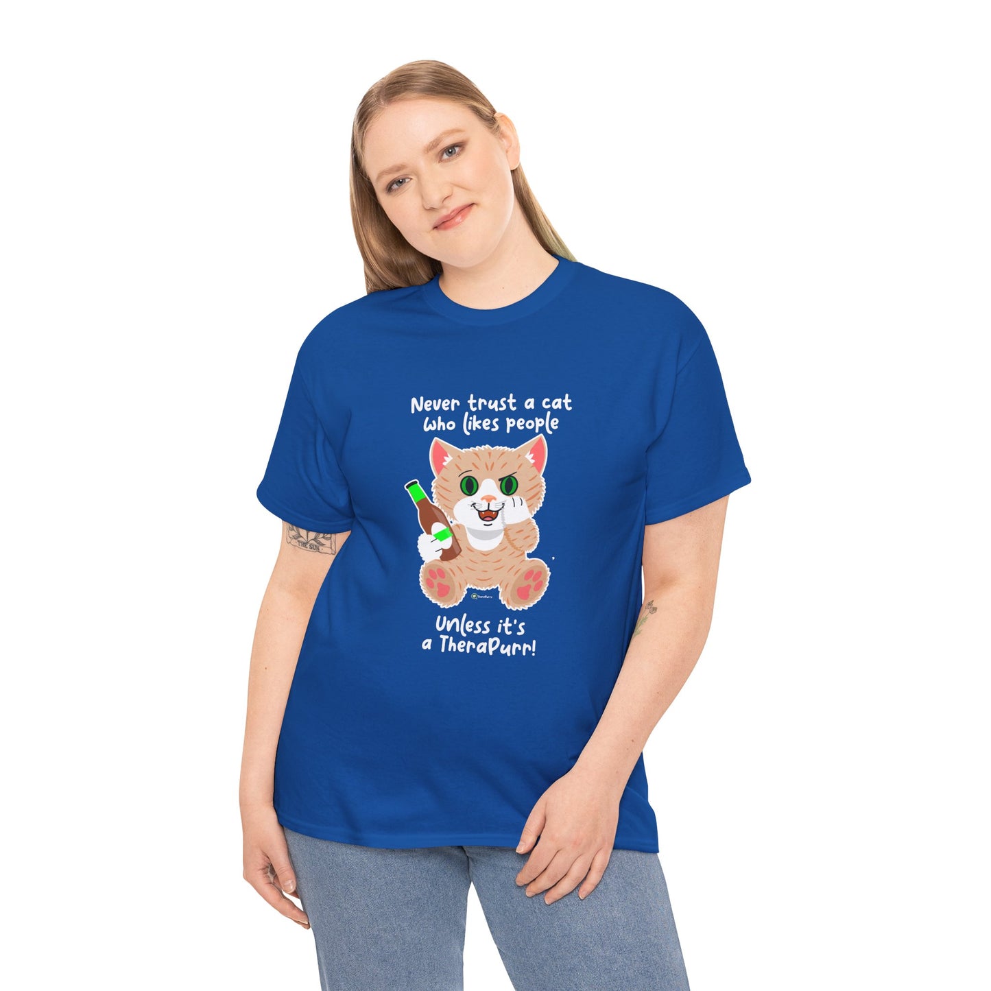 T-Shirt - SmartyCat - Never trust a cat who likes people - unless it's a TheraPurr!