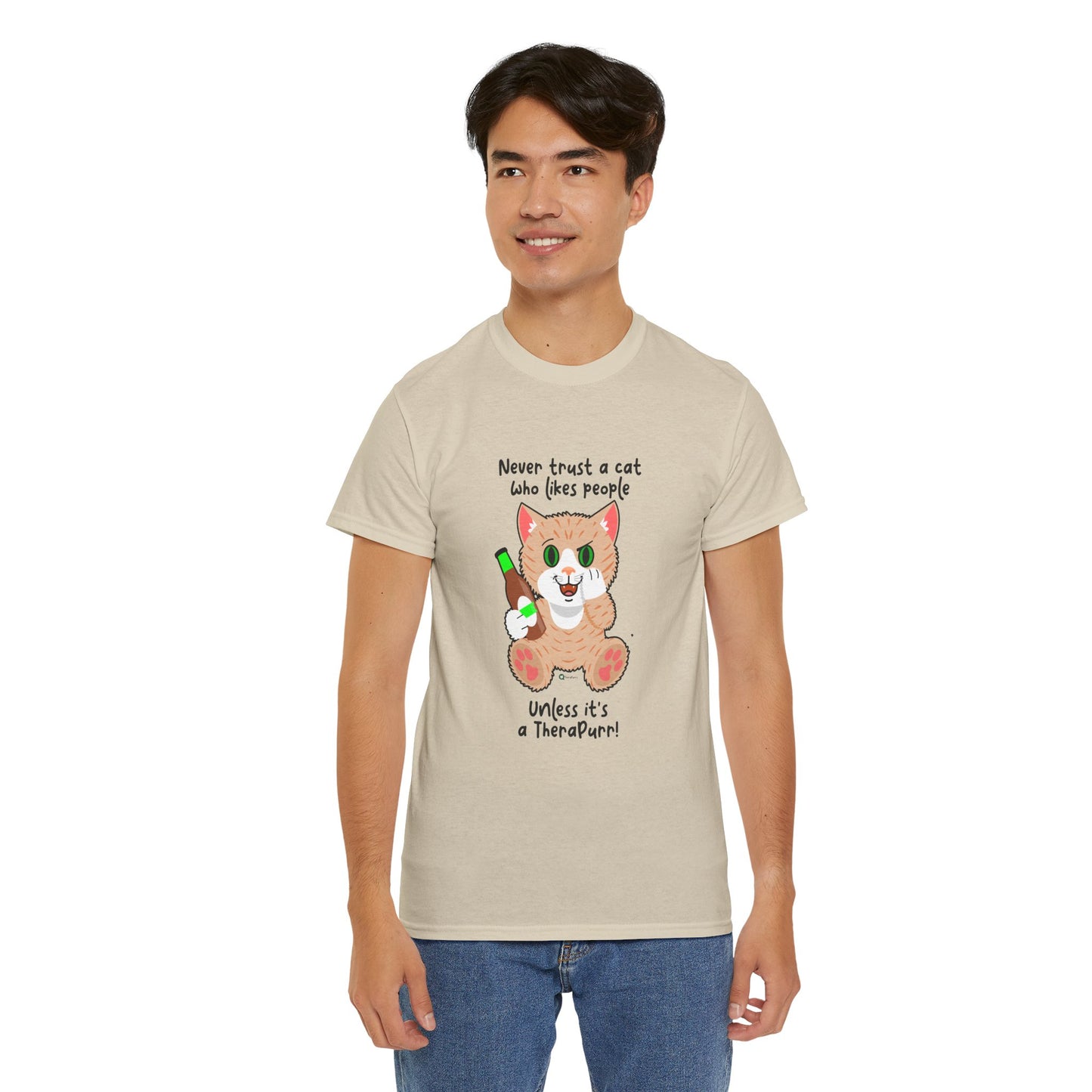 T-Shirt - SmartyCat - Never trust a cat who likes people - unless it's a TheraPurr!