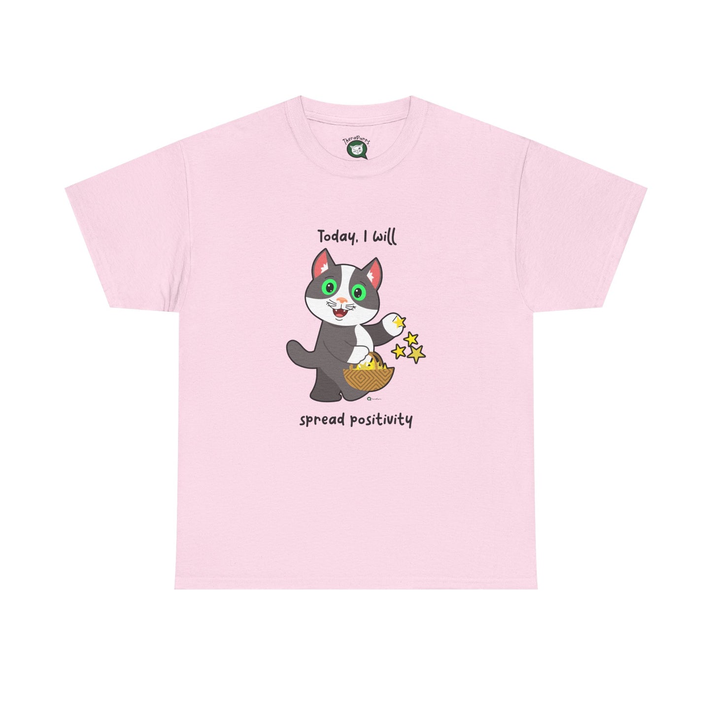 T-Shirt - PosiCat - Today, I will spread positivity