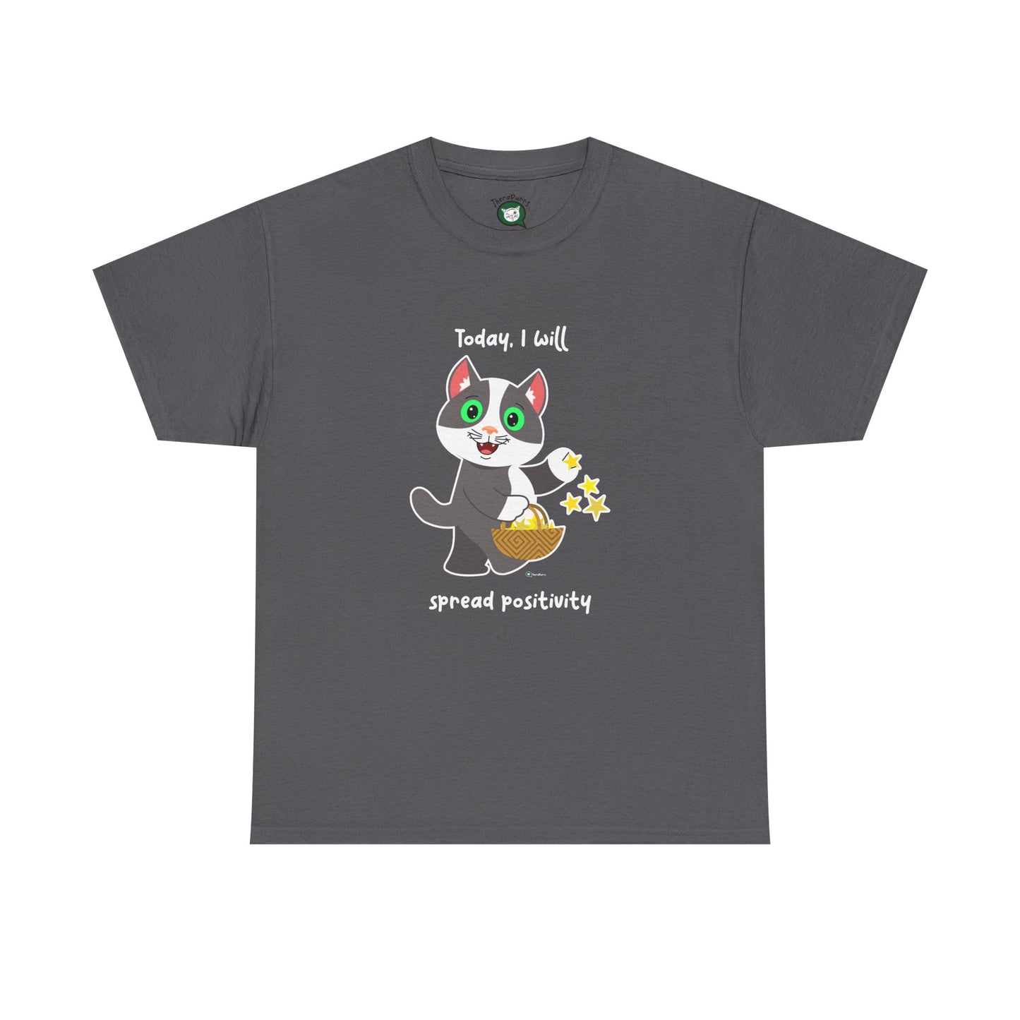 T-Shirt - PosiCat - Today, I will spread positivity