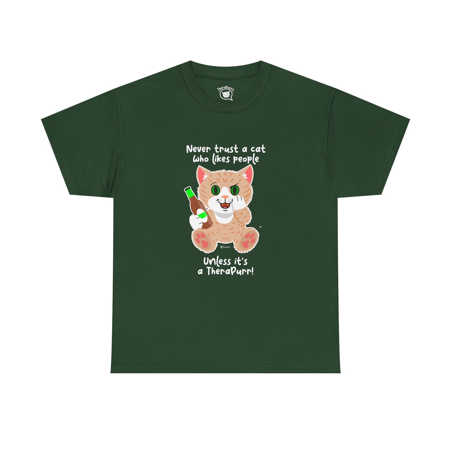 T-Shirt - SmartyCat - Never trust a cat who likes people - unless it's a TheraPurr!