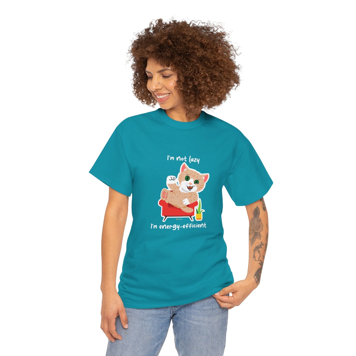 T-Shirt - SmartyCat - I'm not lazy. I'm energy efficient.