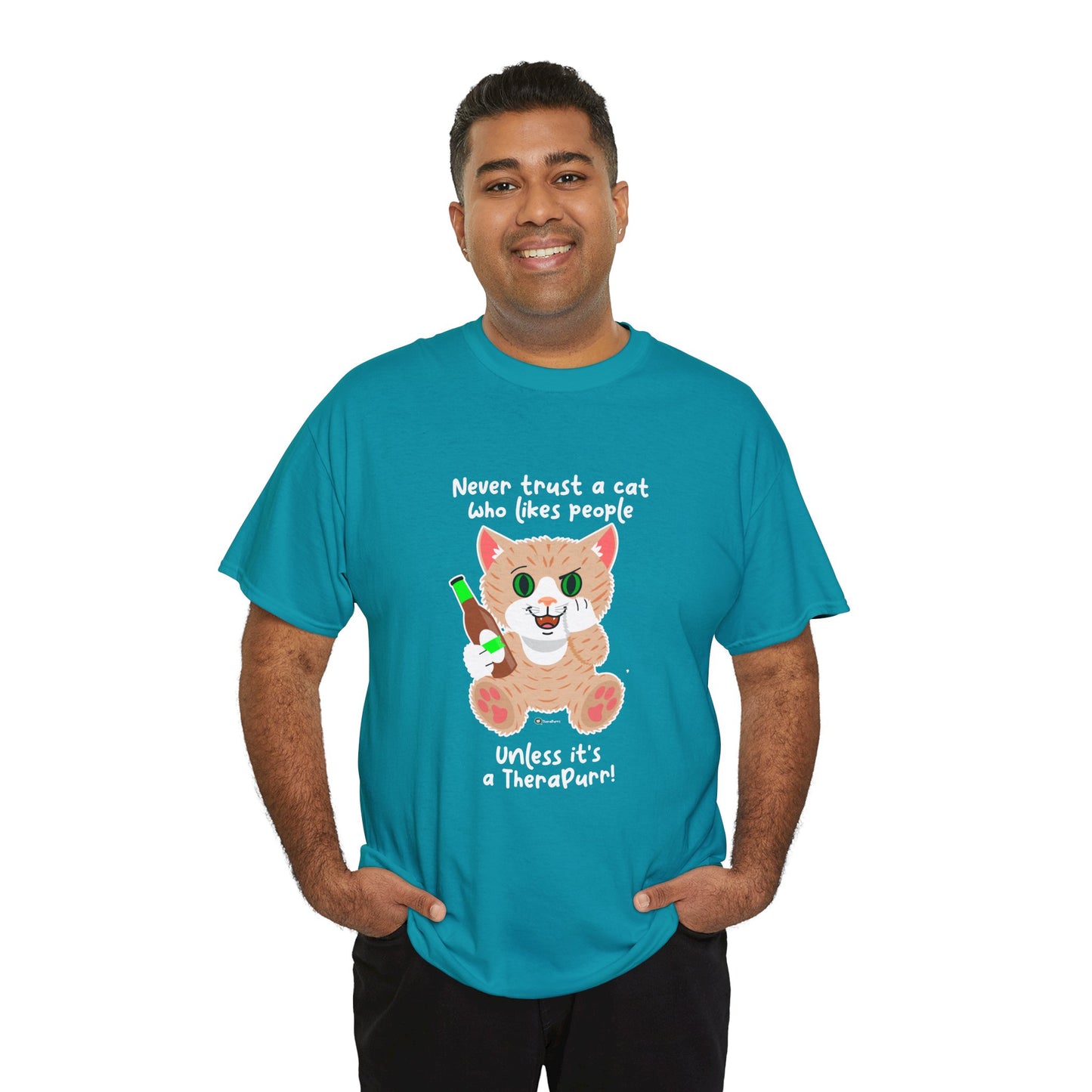 T-Shirt - SmartyCat - Never trust a cat who likes people - unless it's a TheraPurr!