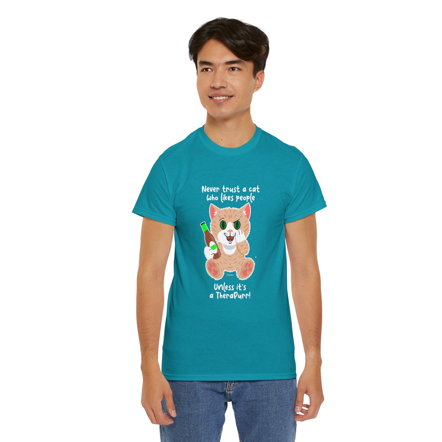 T-Shirt - SmartyCat - Never trust a cat who likes people - unless it's a TheraPurr!