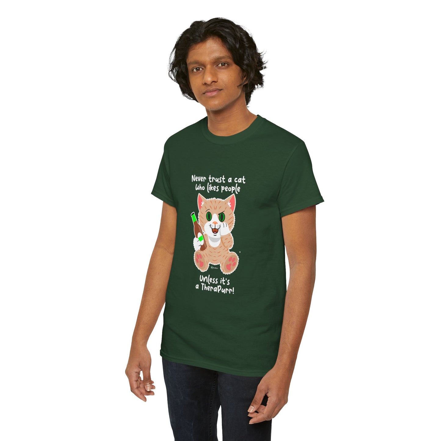 T-Shirt - SmartyCat - Never trust a cat who likes people - unless it's a TheraPurr!