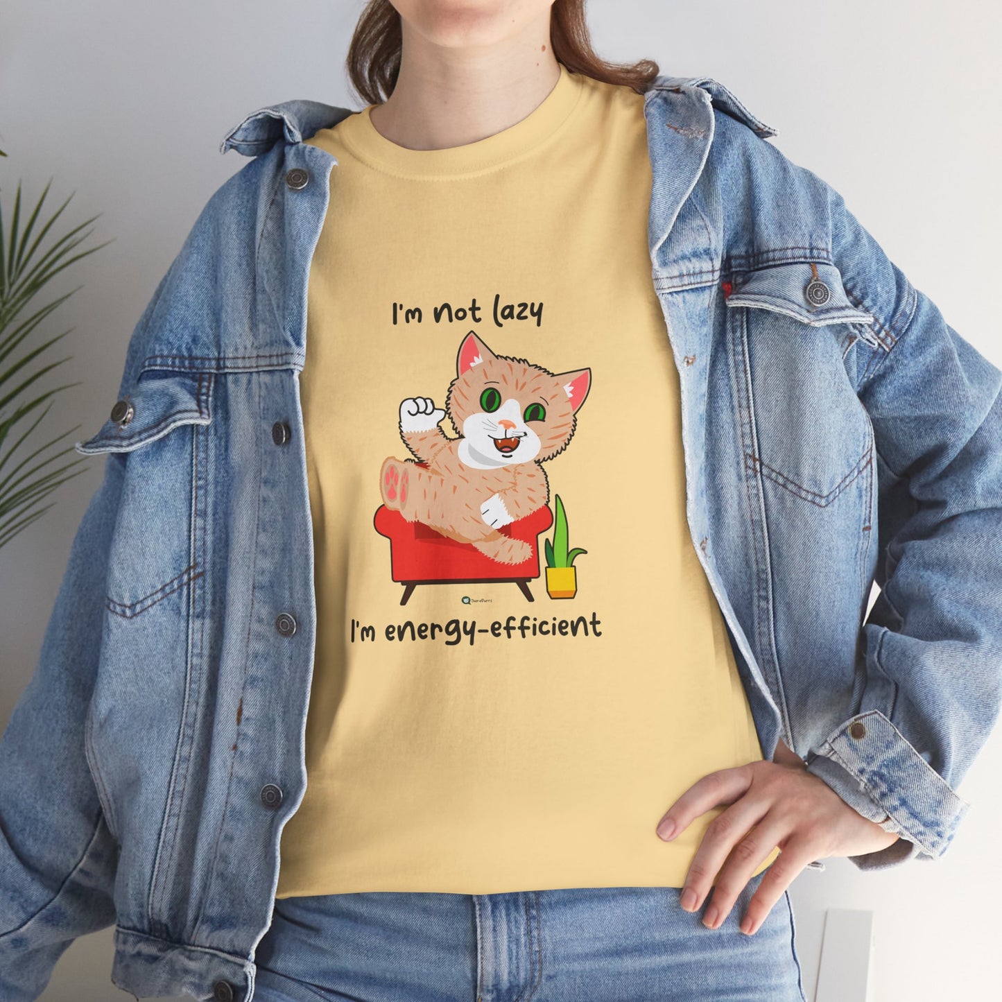 T-Shirt - SmartyCat - I'm not lazy. I'm energy efficient.