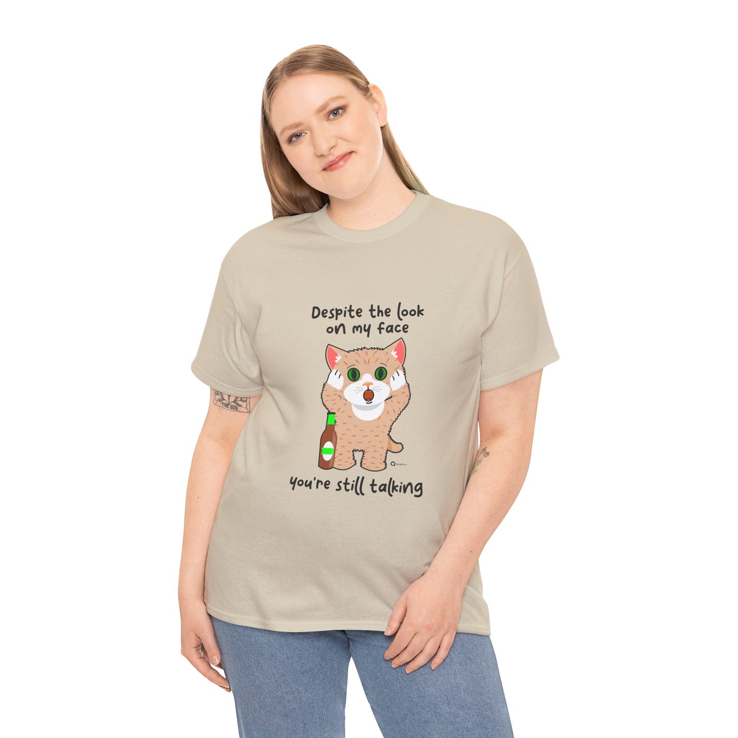 T-Shirt - SmartyCat - Despite the look on my face you're still talking