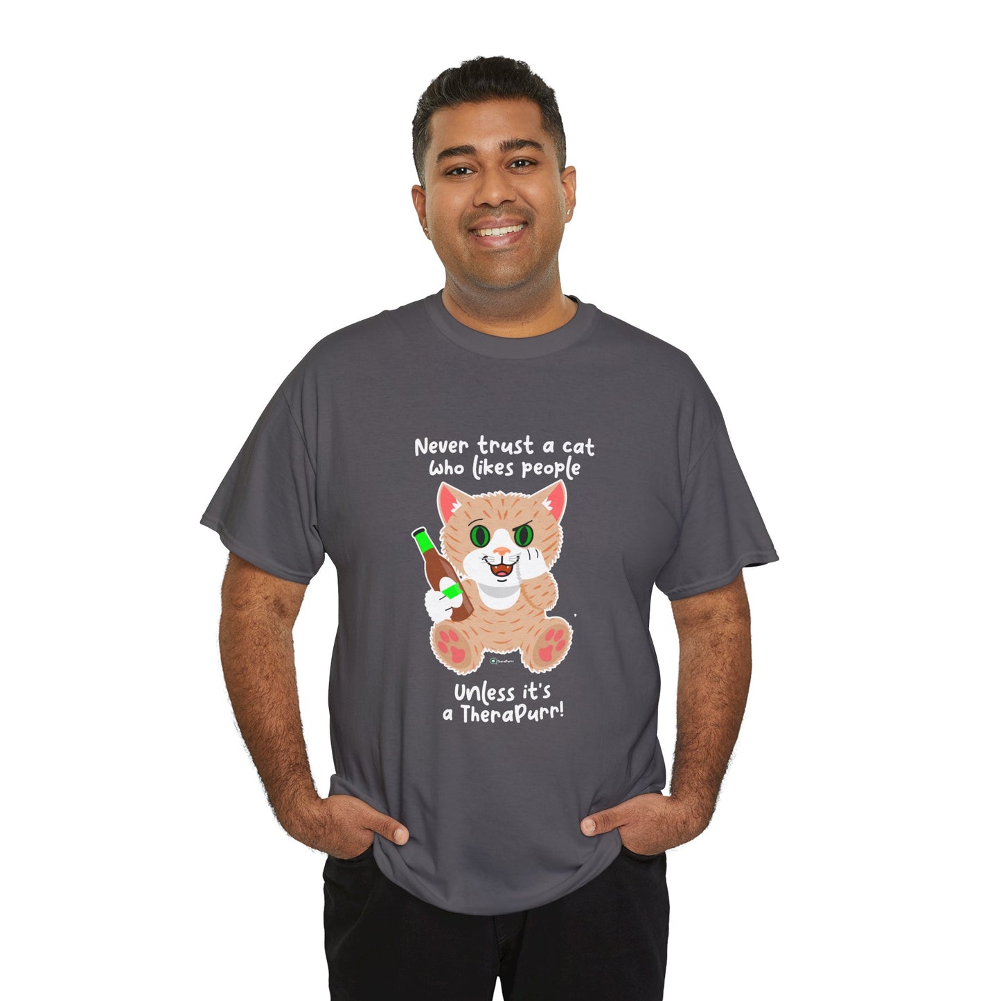 T-Shirt - SmartyCat - Never trust a cat who likes people - unless it's a TheraPurr!