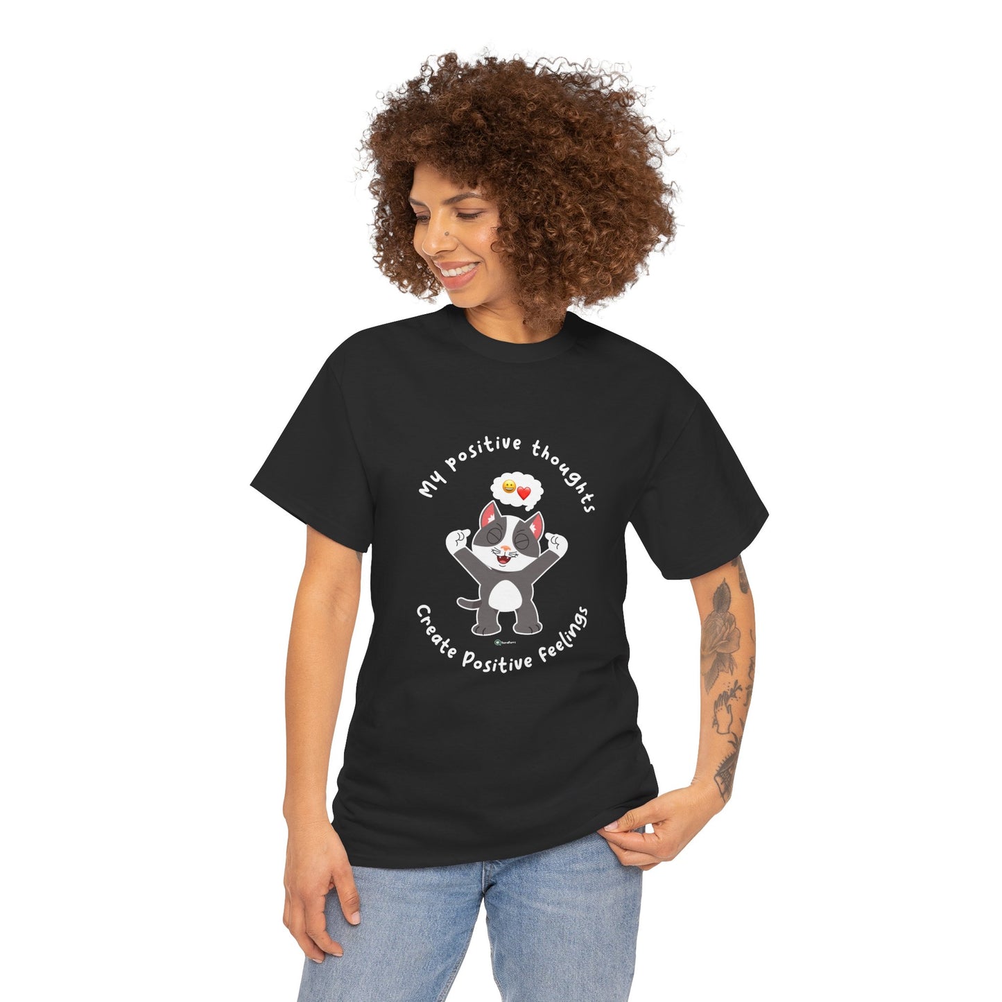 T-Shirt - PosiCat - My positive thoughts create positive feelings