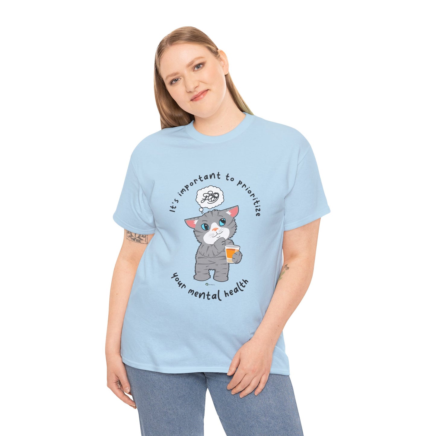 T-Shirt - TheraCat - It's important to prioritize your mental health