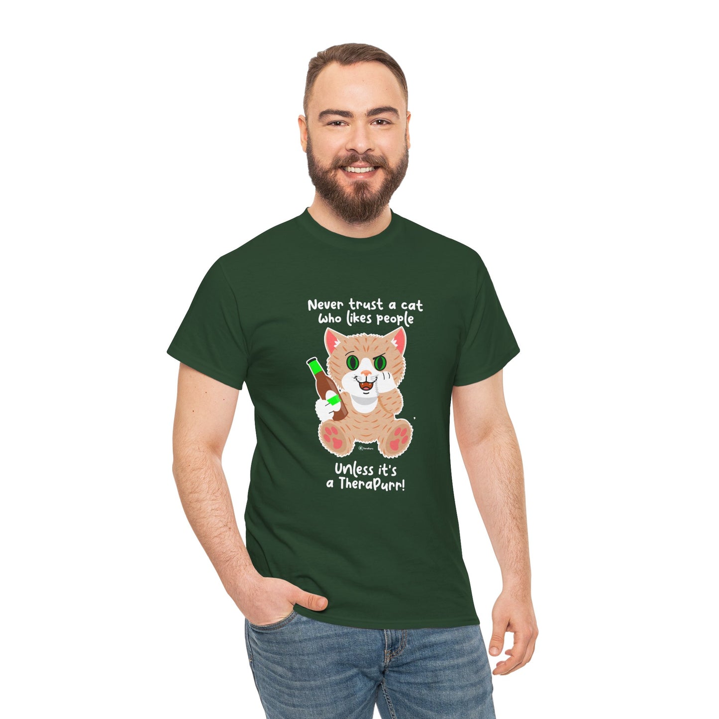 T-Shirt - SmartyCat - Never trust a cat who likes people - unless it's a TheraPurr!