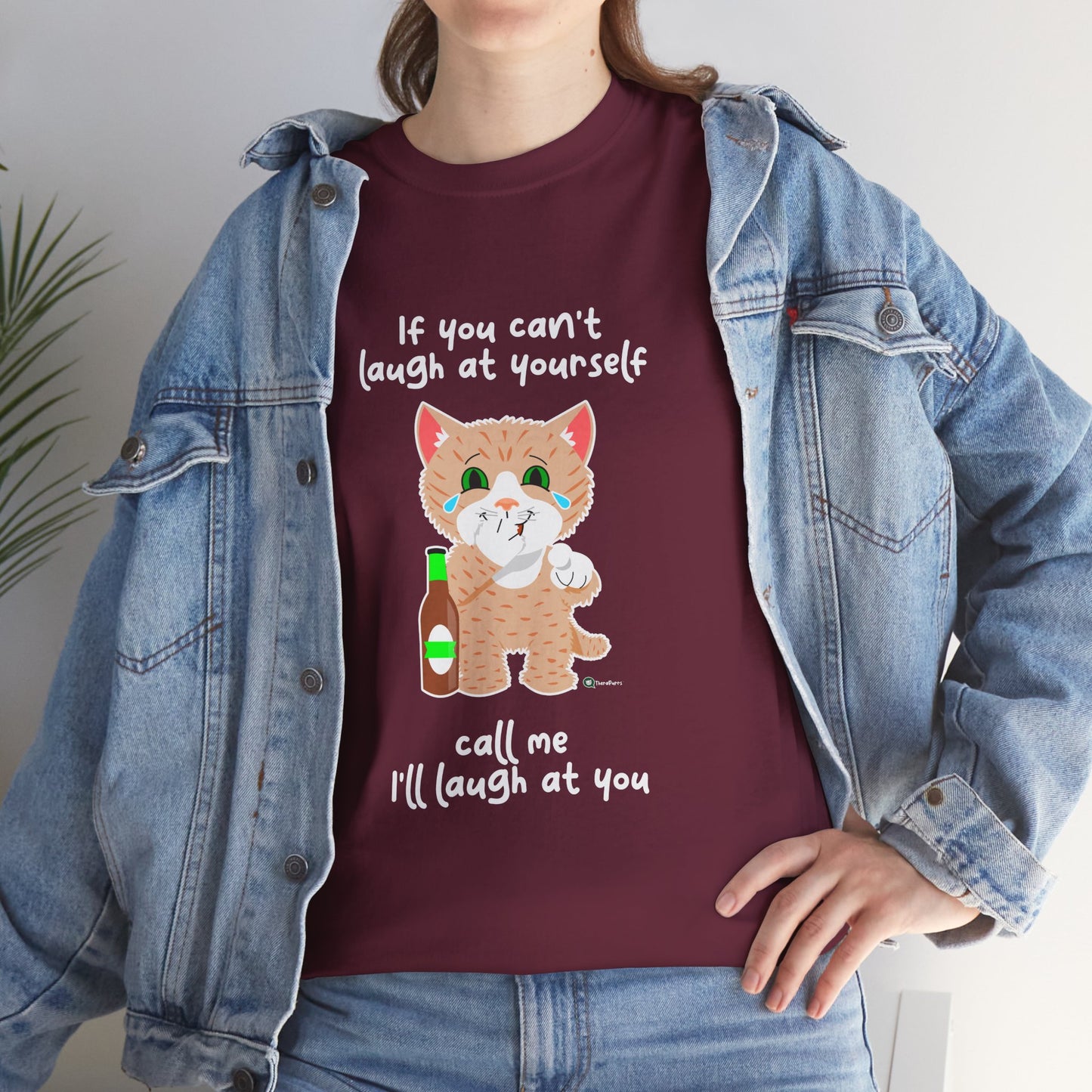 T-Shirt - SmartyCat - If you can't laugh at yourself - call me - I'll laugh at you