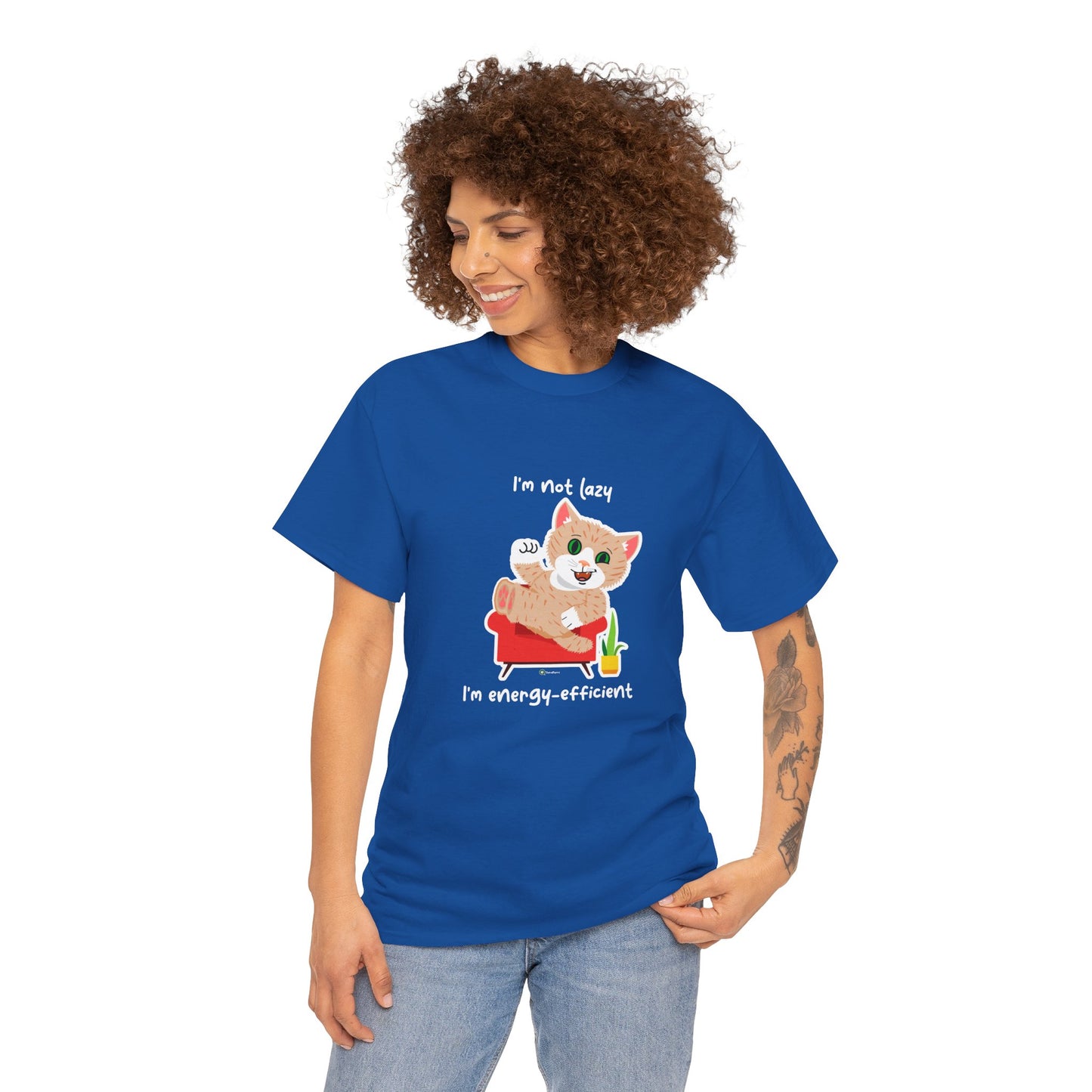 T-Shirt - SmartyCat - I'm not lazy. I'm energy efficient.