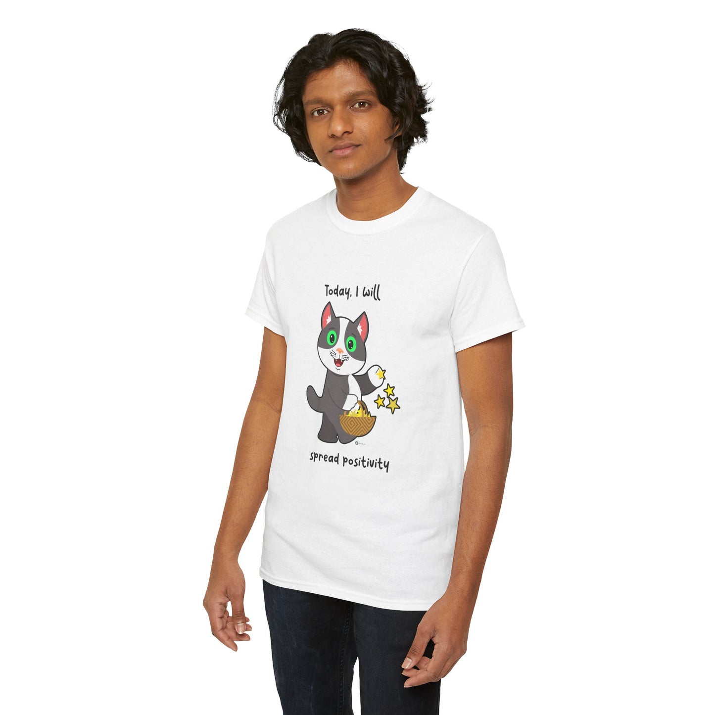 T-Shirt - PosiCat - Today, I will spread positivity