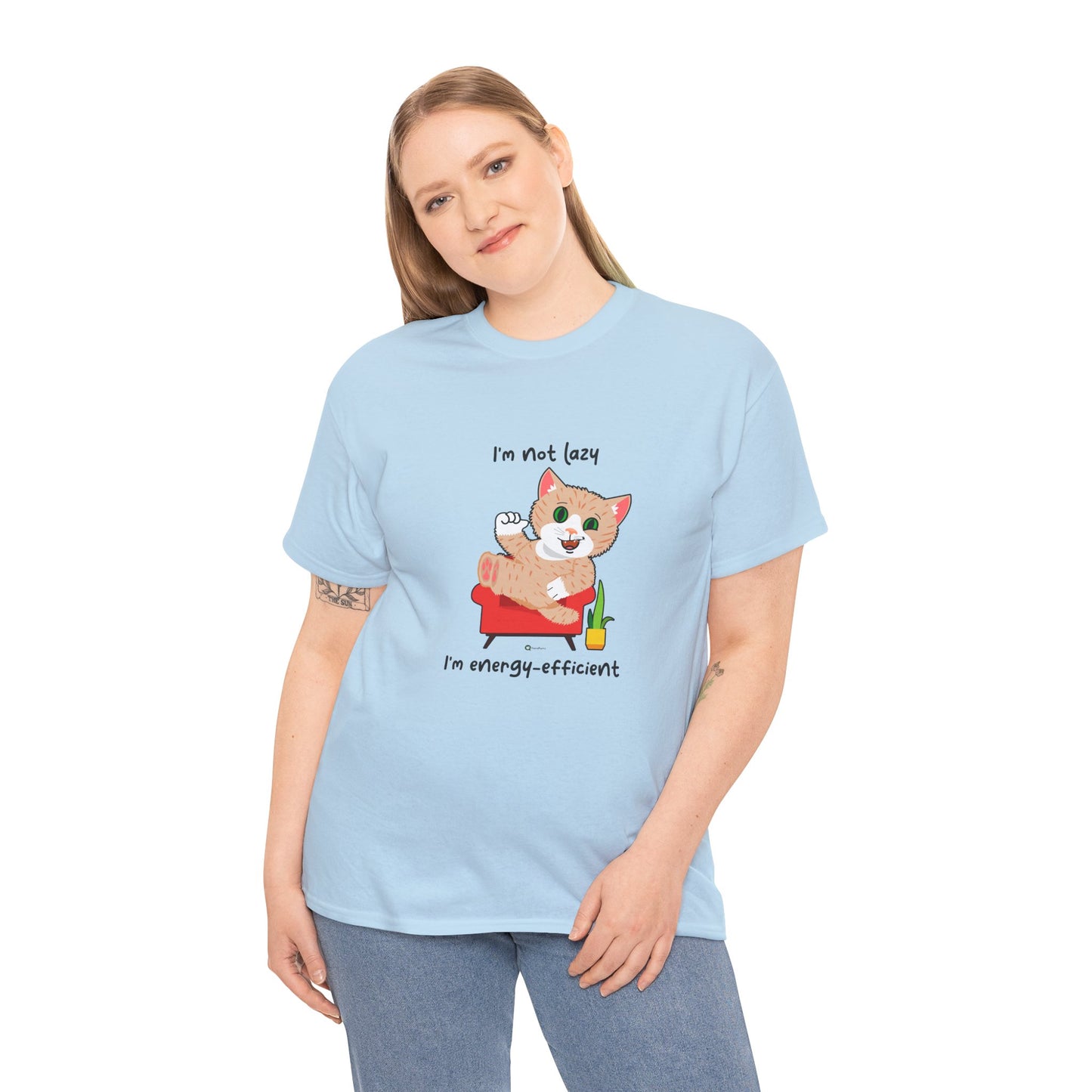 T-Shirt - SmartyCat - I'm not lazy. I'm energy efficient.