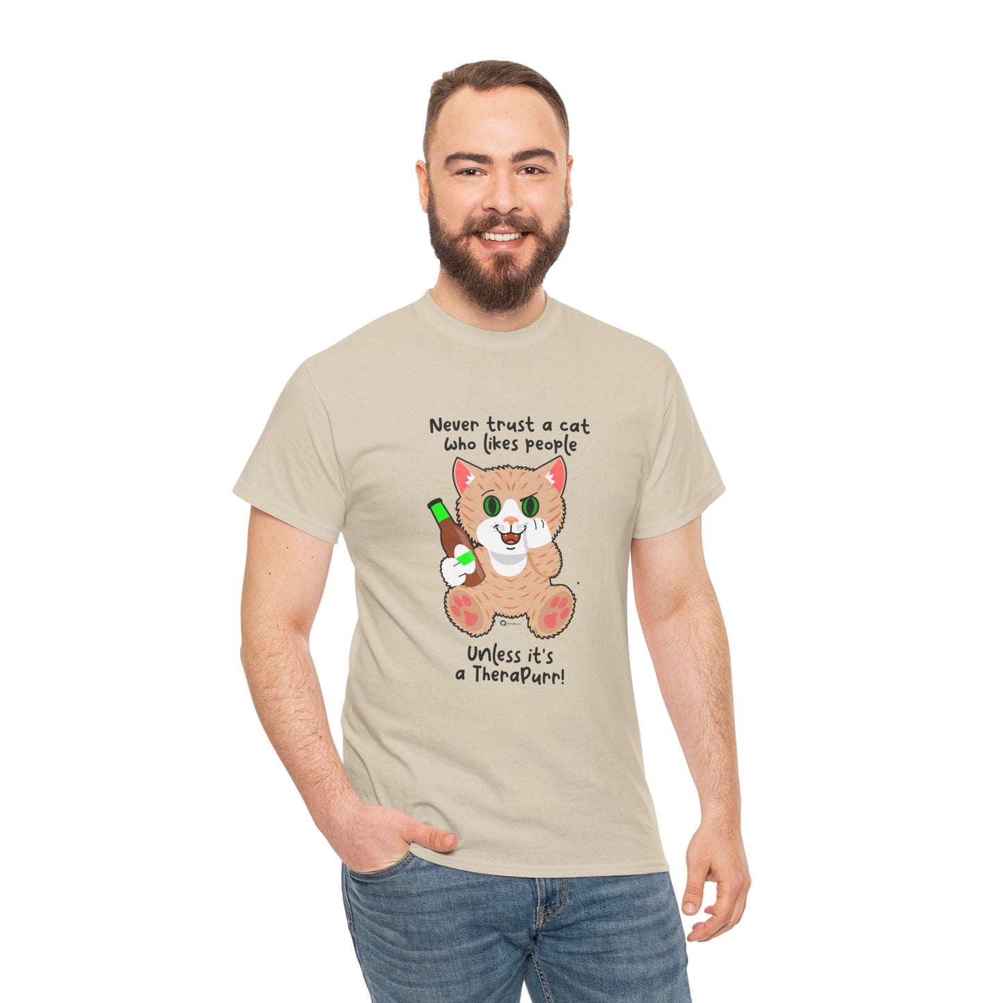 T-Shirt - SmartyCat - Never trust a cat who likes people - unless it's a TheraPurr!