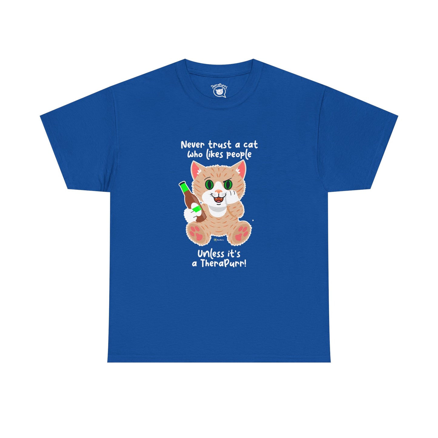 T-Shirt - SmartyCat - Never trust a cat who likes people - unless it's a TheraPurr!