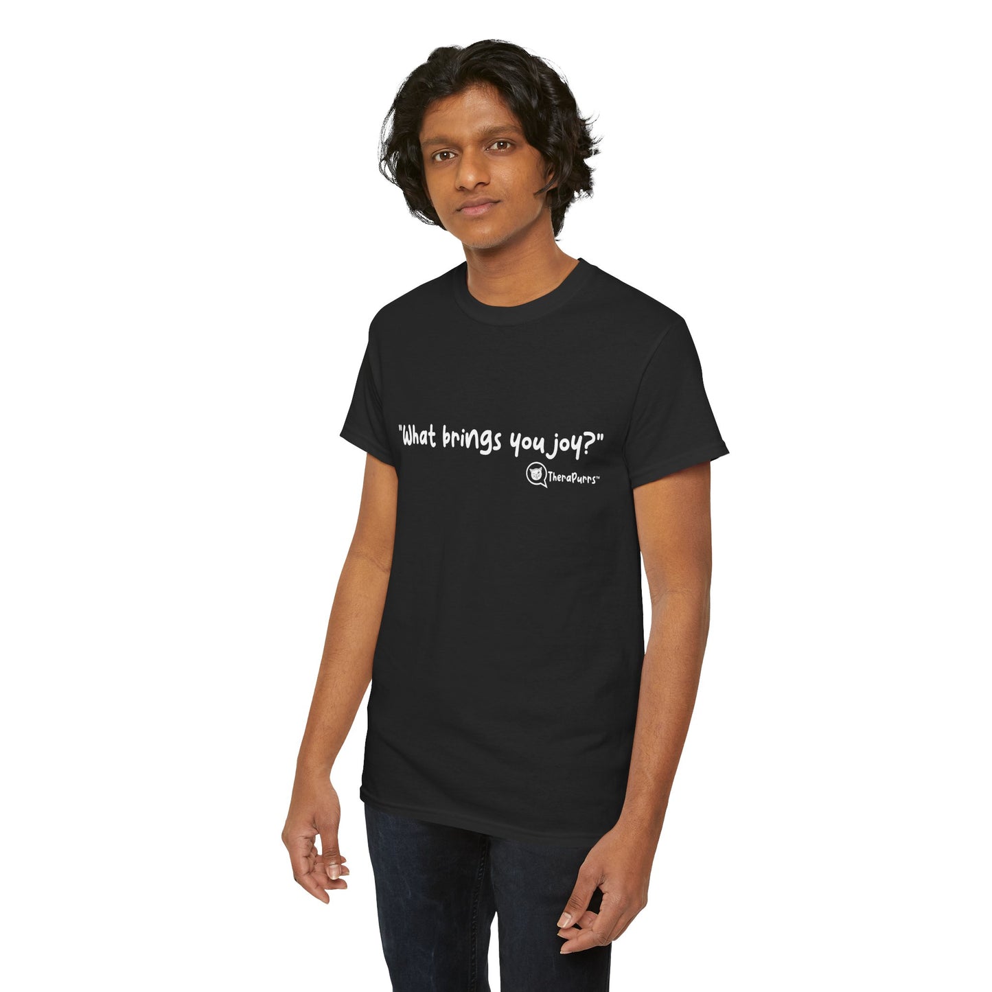 TheraPurrs Phrase T-Shirt - "What brings you joy?"