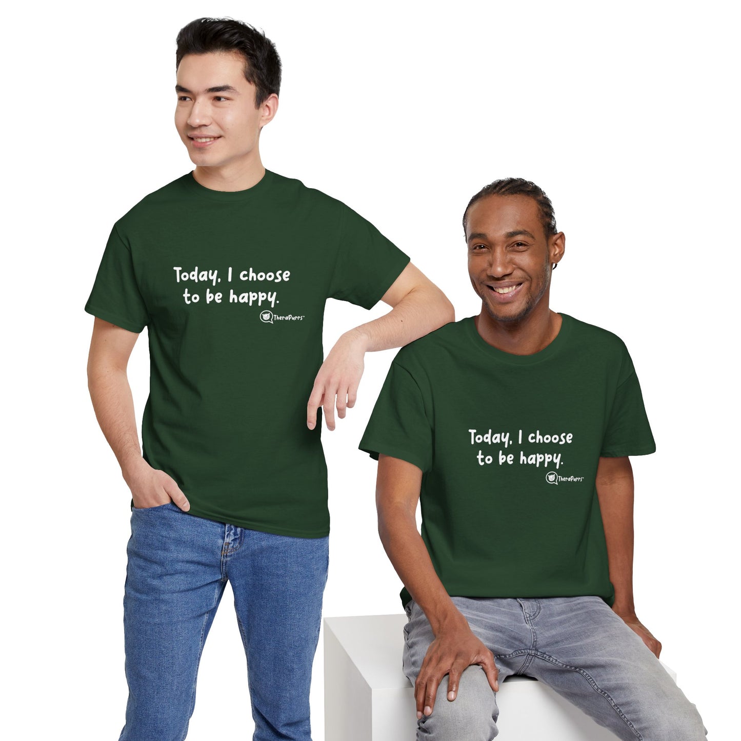 TheraPurrs Phrase T-Shirt - "Today, I choose to be happy"