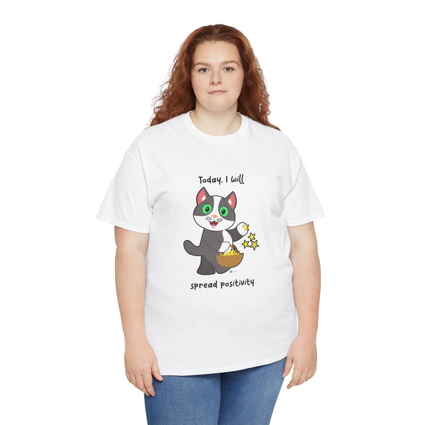 T-Shirt - PosiCat - Today, I will spread positivity