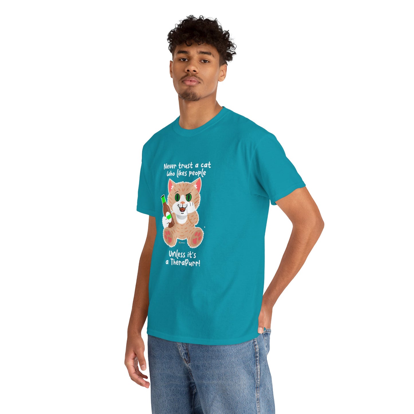 T-Shirt - SmartyCat - Never trust a cat who likes people - unless it's a TheraPurr!