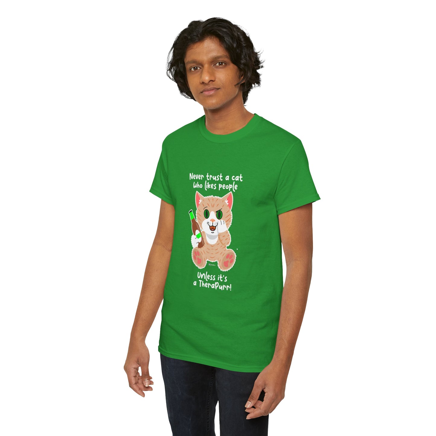 T-Shirt - SmartyCat - Never trust a cat who likes people - unless it's a TheraPurr!