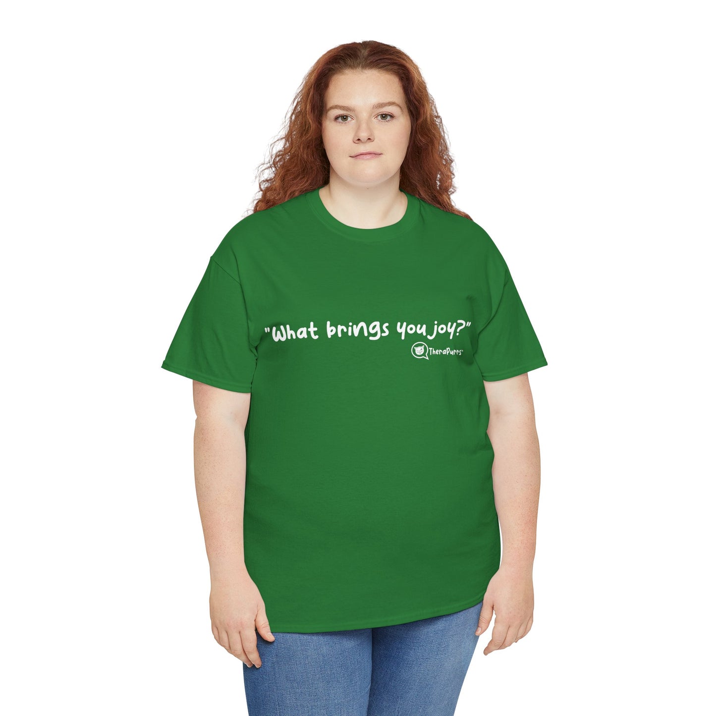 TheraPurrs Phrase T-Shirt - "What brings you joy?"
