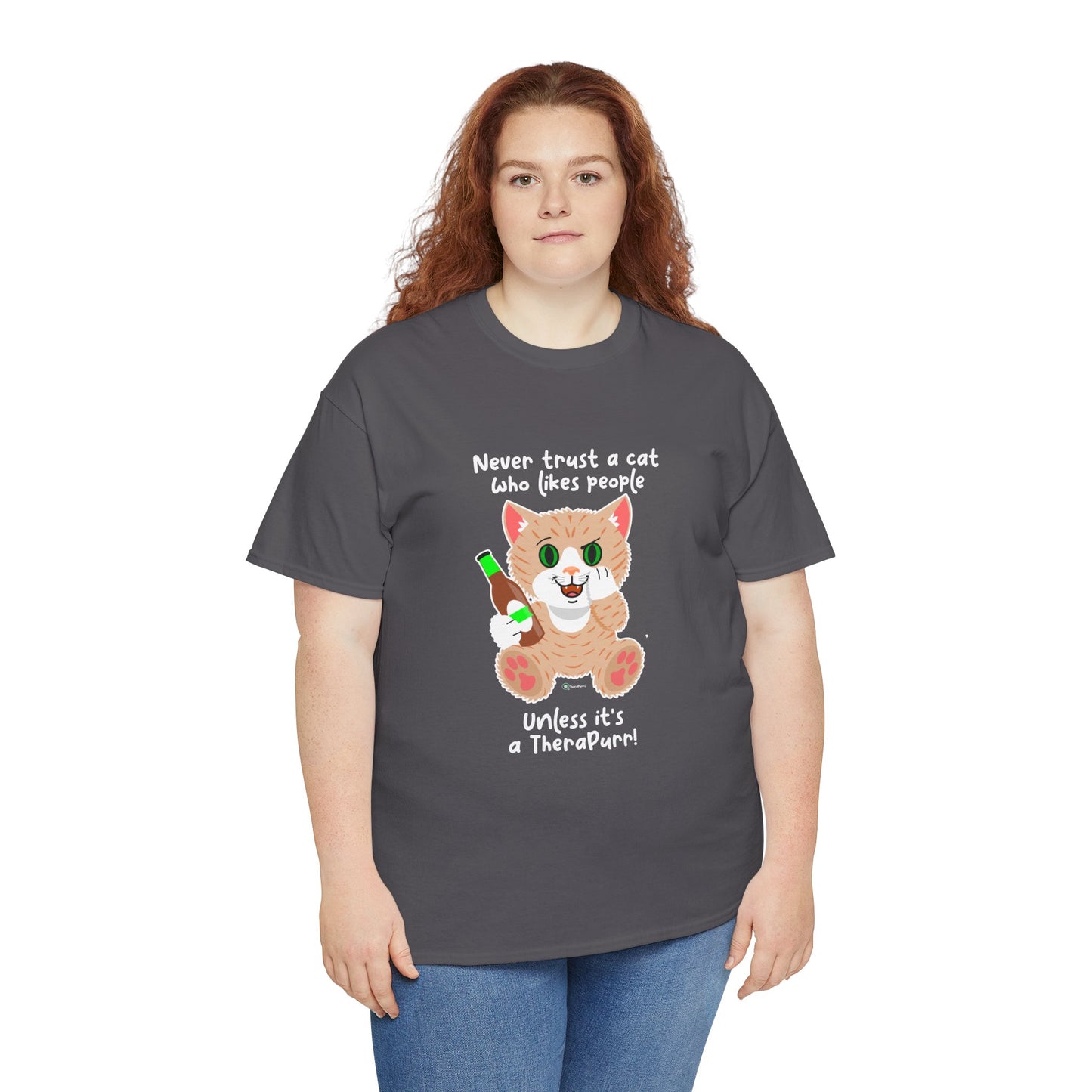 T-Shirt - SmartyCat - Never trust a cat who likes people - unless it's a TheraPurr!