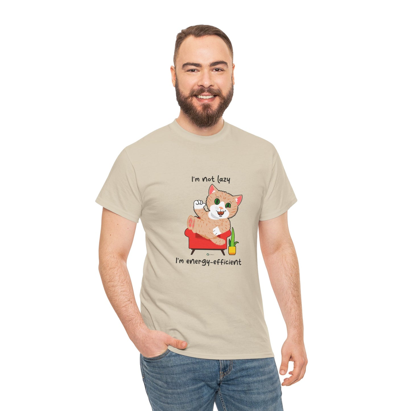 T-Shirt - SmartyCat - I'm not lazy. I'm energy efficient.