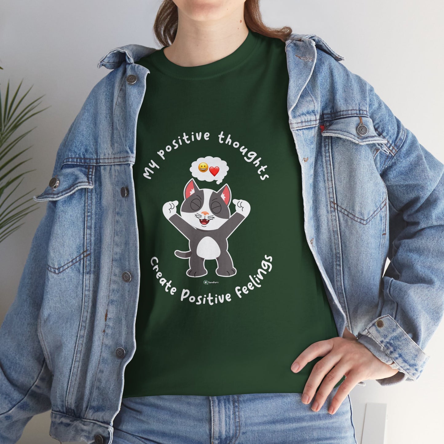 T-Shirt - PosiCat - My positive thoughts create positive feelings