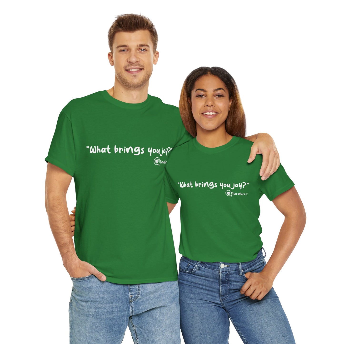 TheraPurrs Phrase T-Shirt - "What brings you joy?"