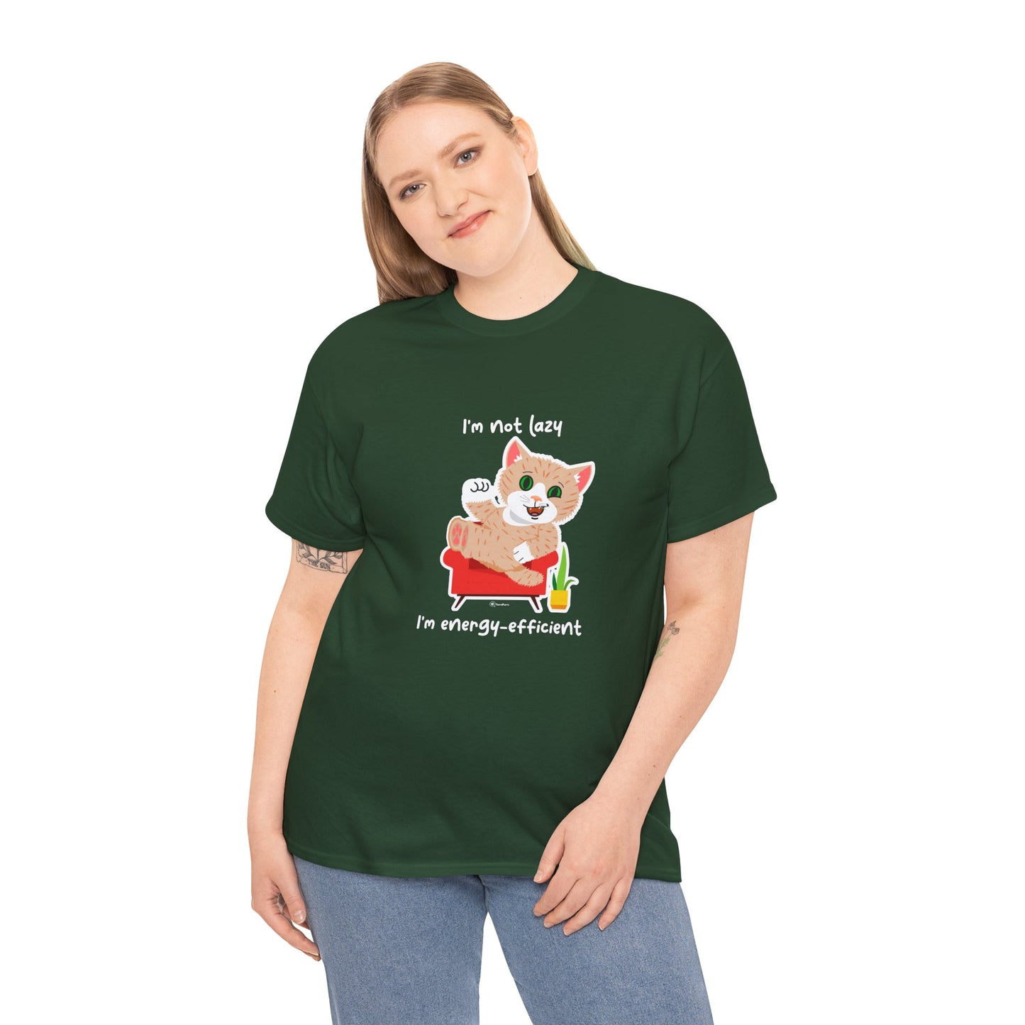 T-Shirt - SmartyCat - I'm not lazy. I'm energy efficient.