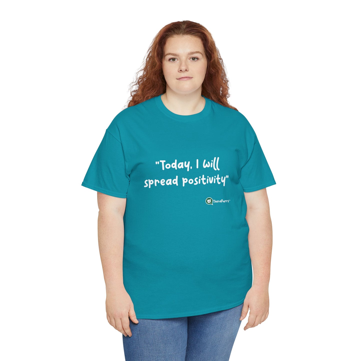TheraPurrs Phrase T-Shirt - "Today, I will spread positivity"