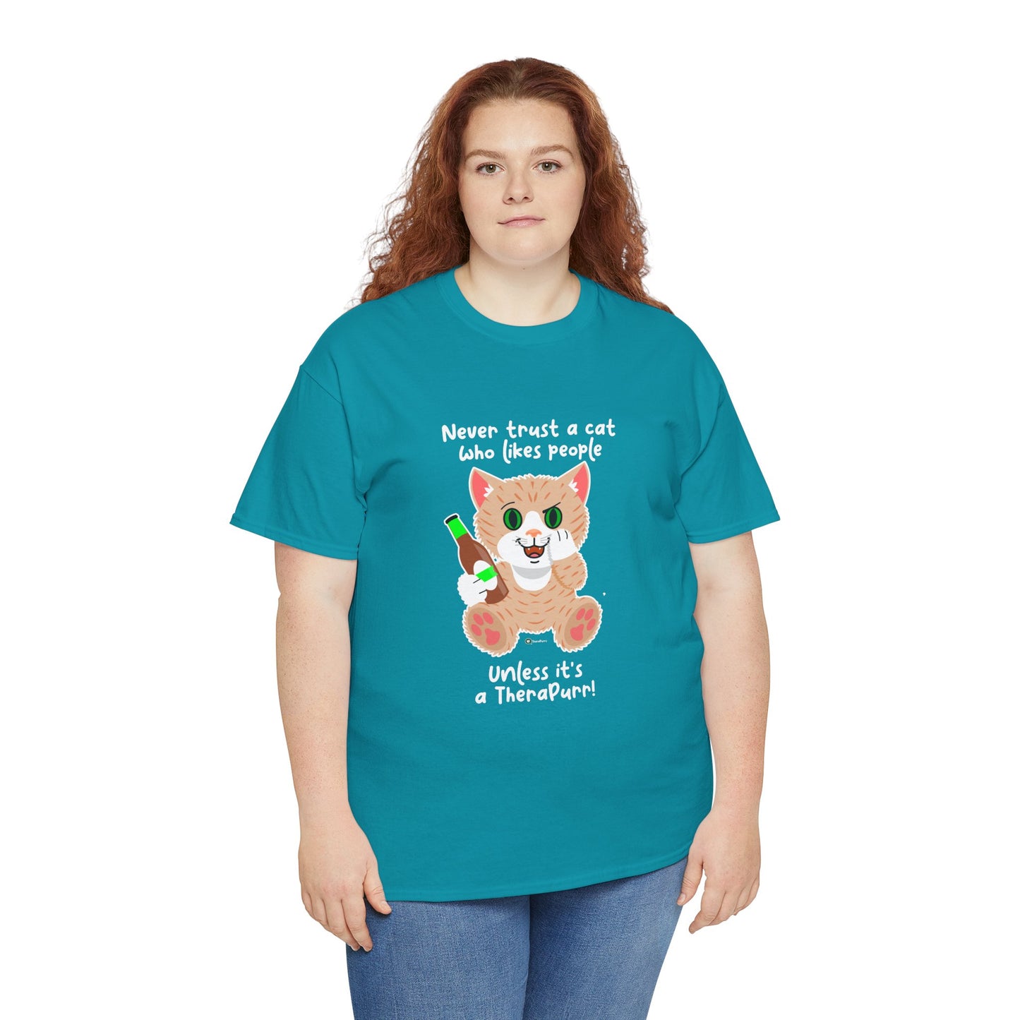 T-Shirt - SmartyCat - Never trust a cat who likes people - unless it's a TheraPurr!