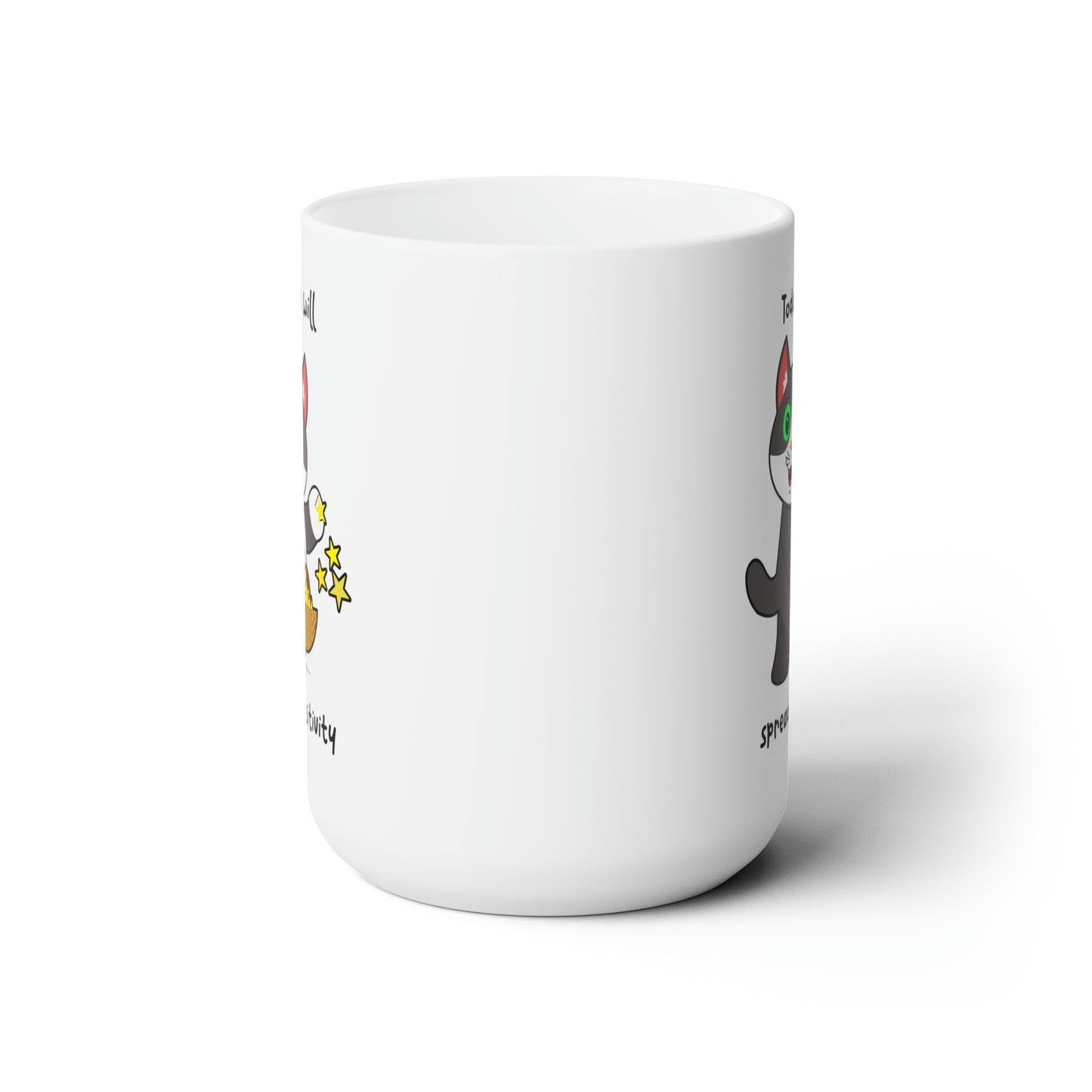 Ceramic Mug 15oz - PosiCat - Today, I will spread positivity