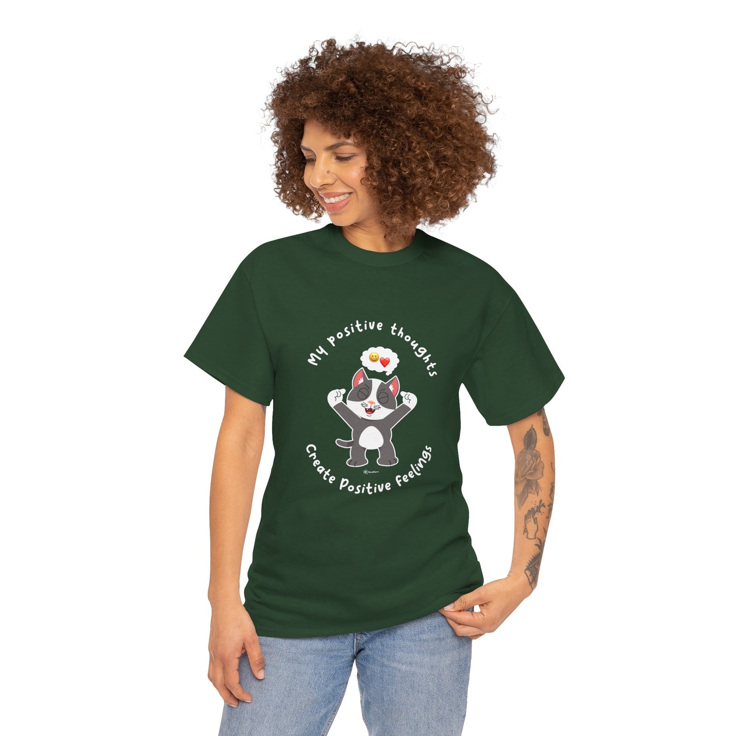 T-Shirt - PosiCat - My positive thoughts create positive feelings