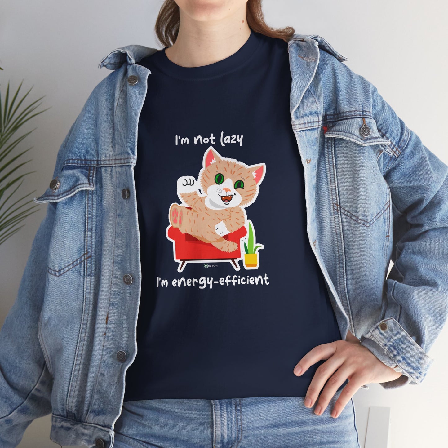 T-Shirt - SmartyCat - I'm not lazy. I'm energy efficient.