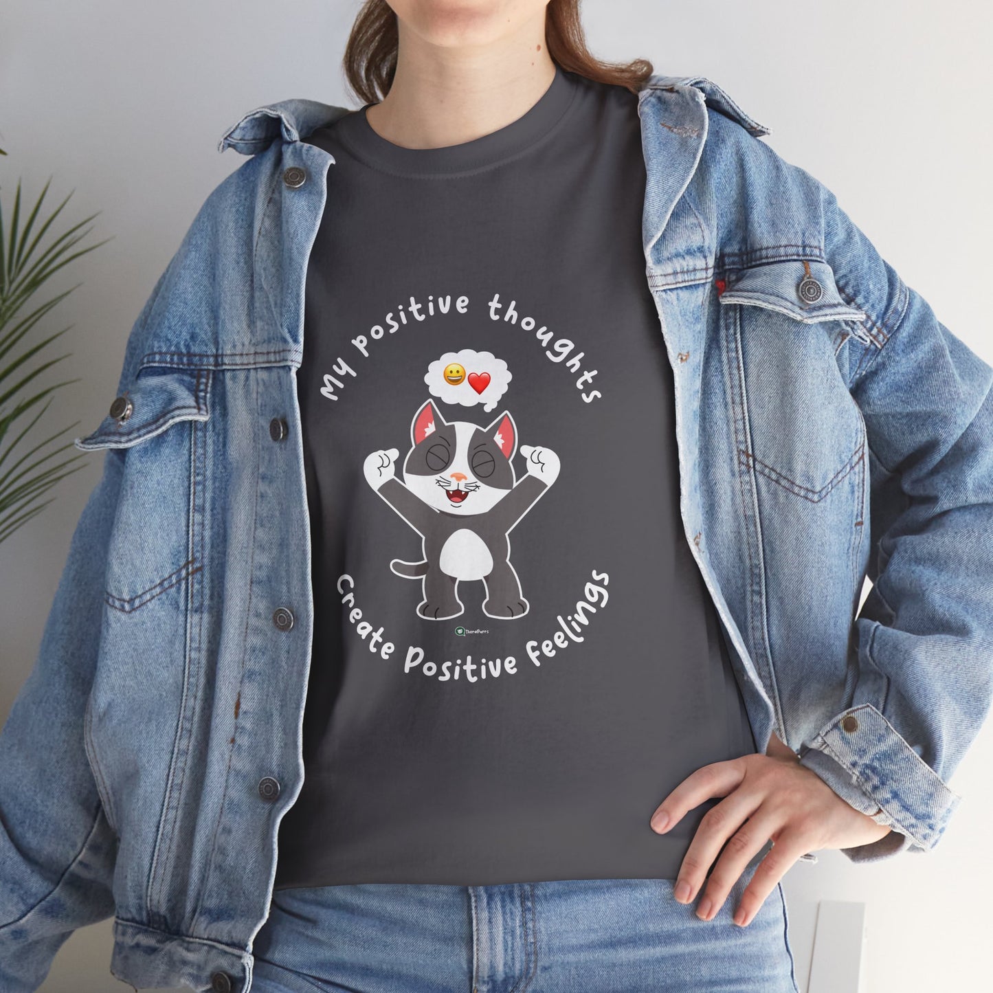 T-Shirt - PosiCat - My positive thoughts create positive feelings