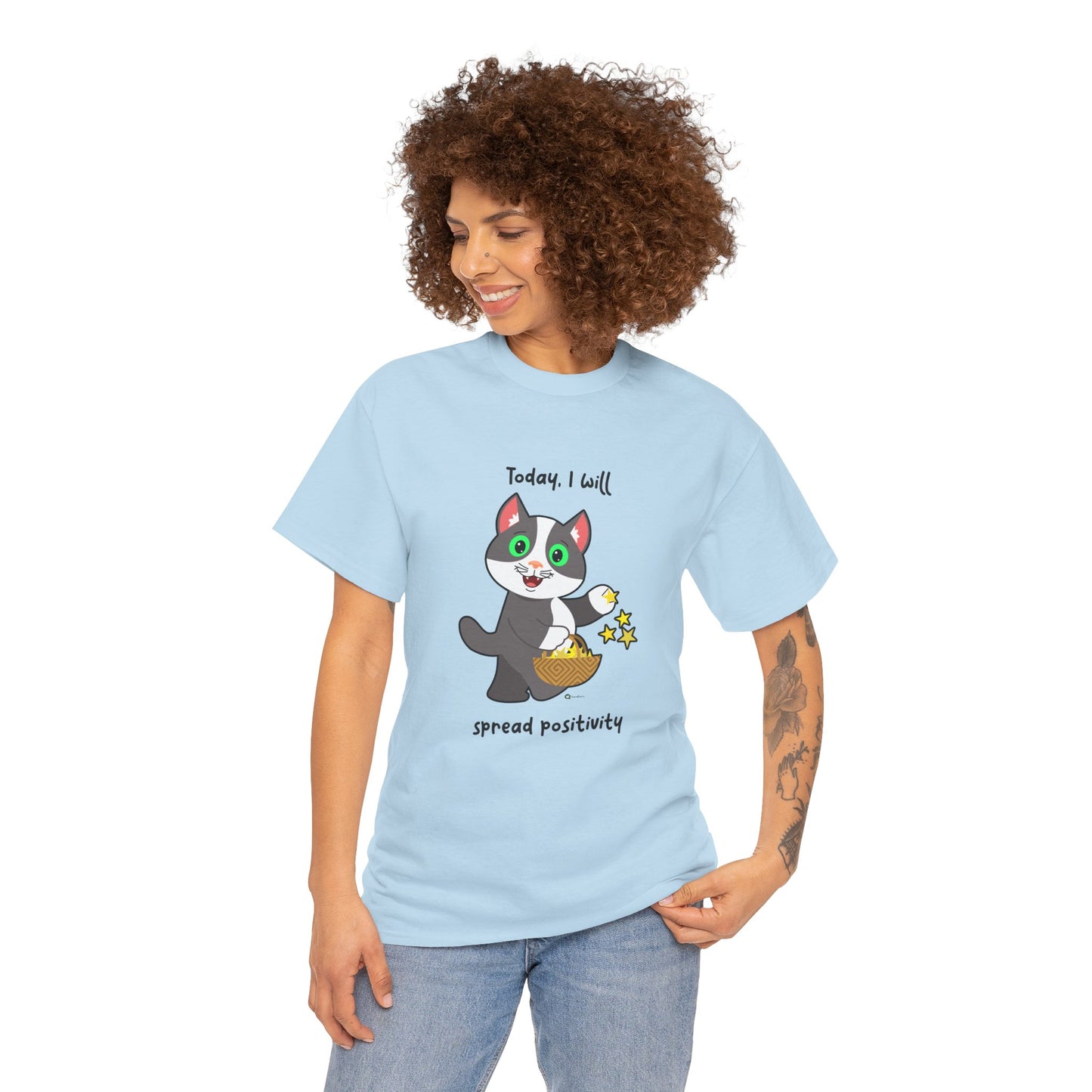 T-Shirt - PosiCat - Today, I will spread positivity