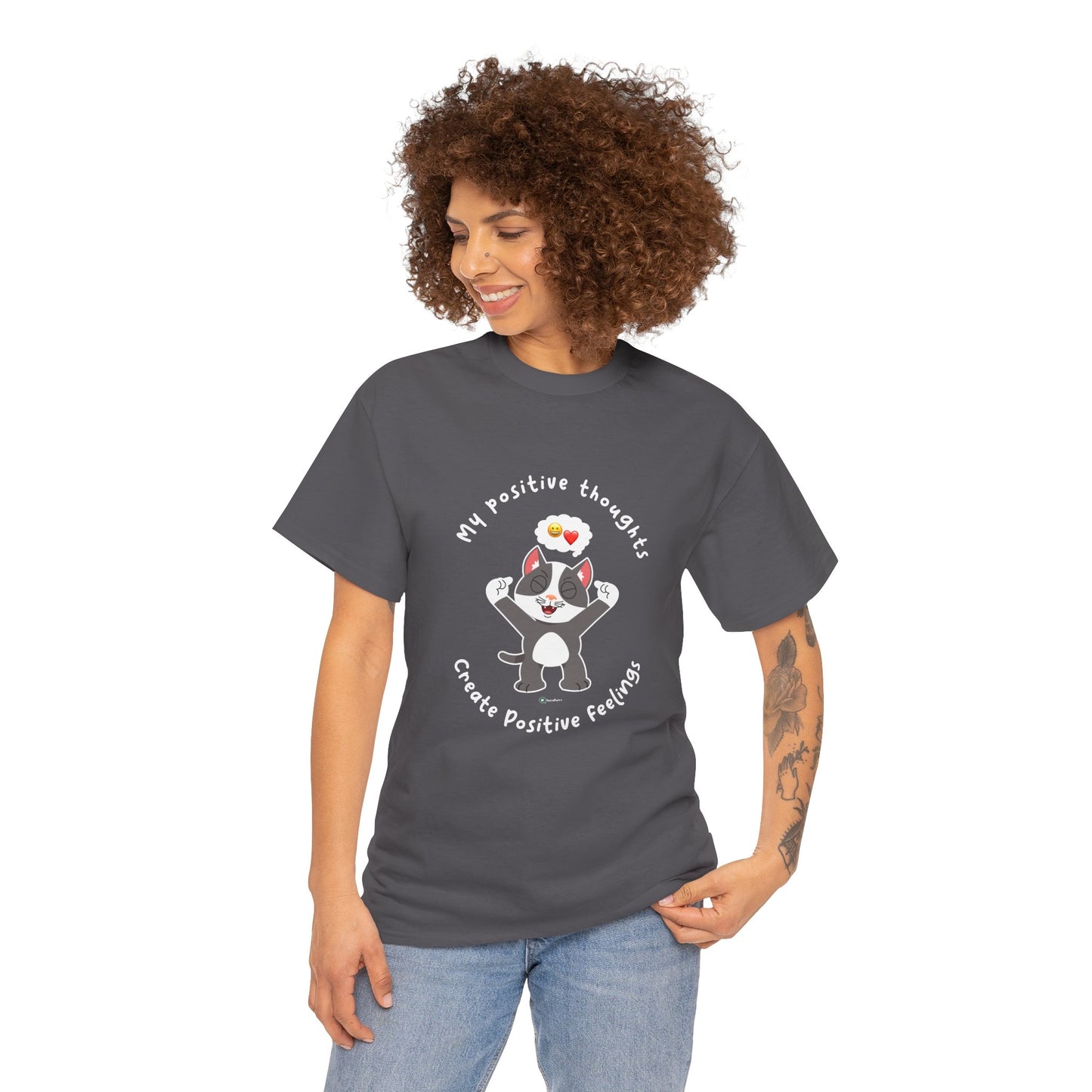 T-Shirt - PosiCat - My positive thoughts create positive feelings