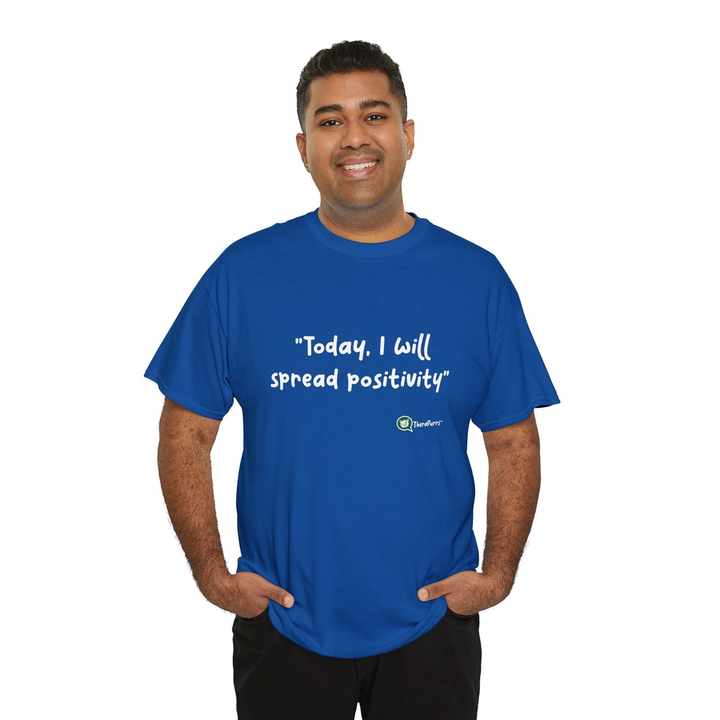 TheraPurrs Phrase T-Shirt - "Today, I will spread positivity"