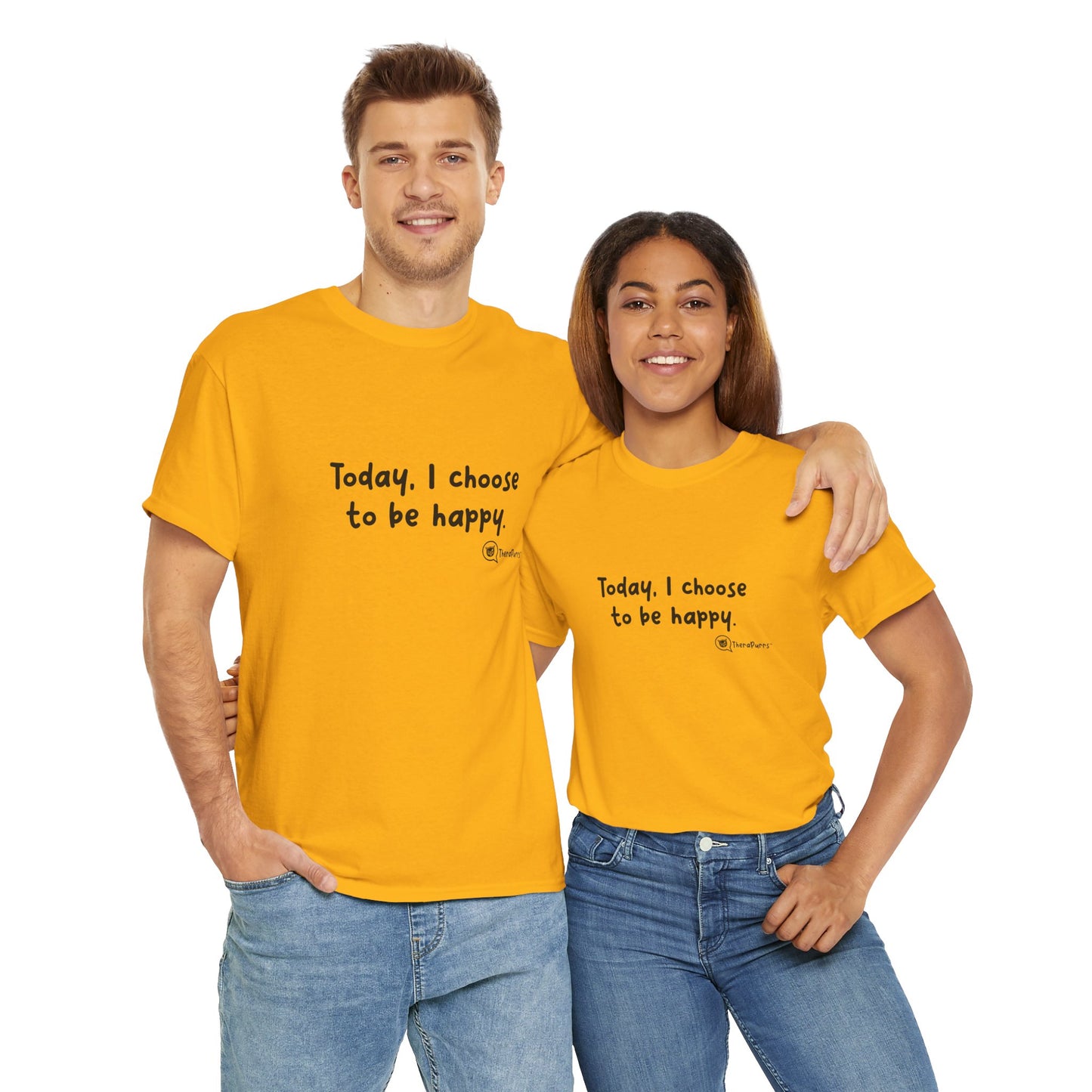 TheraPurrs Phrase T-Shirt - "Today, I choose to be happy"