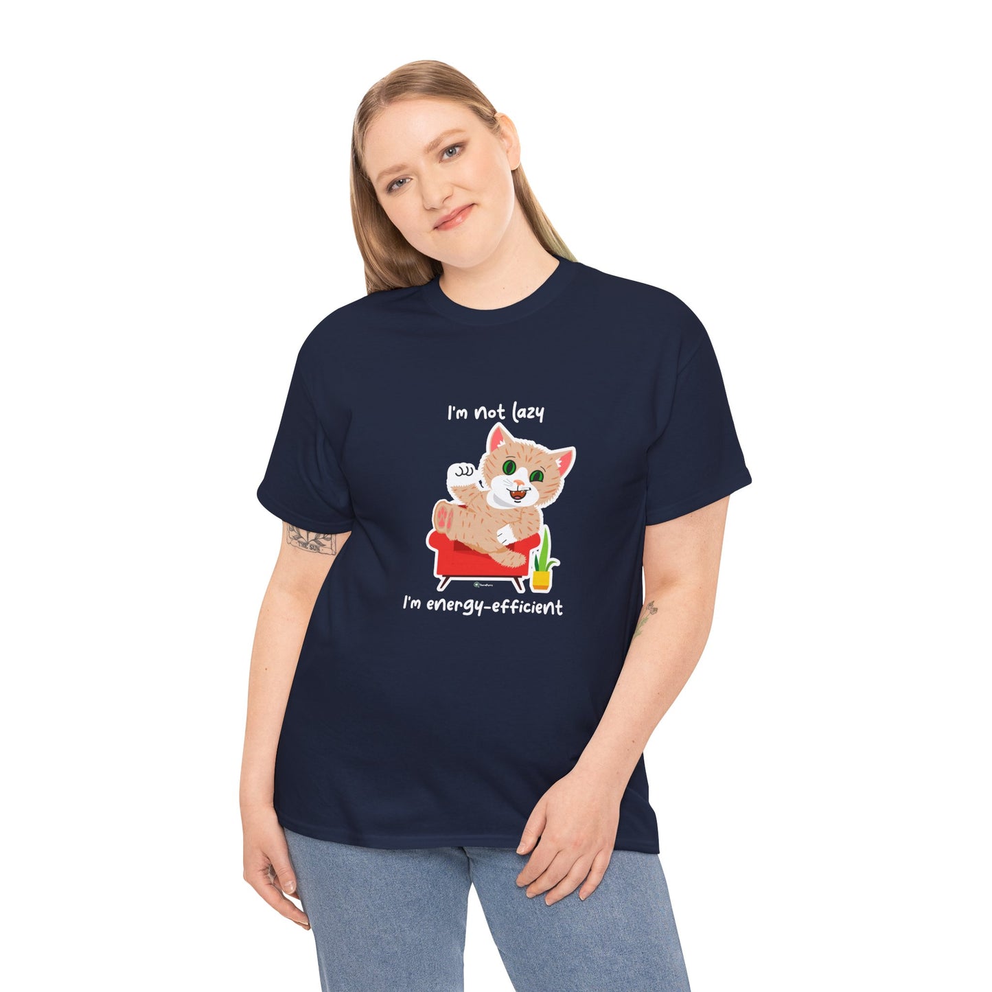 T-Shirt - SmartyCat - I'm not lazy. I'm energy efficient.