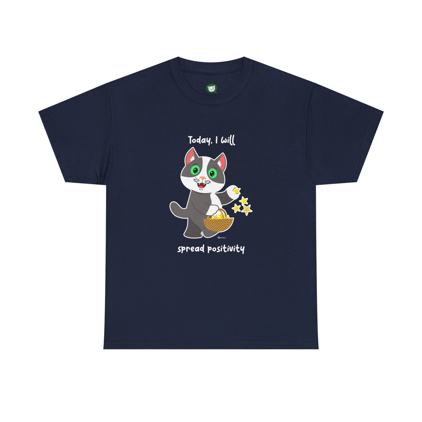 T-Shirt - PosiCat - Today, I will spread positivity