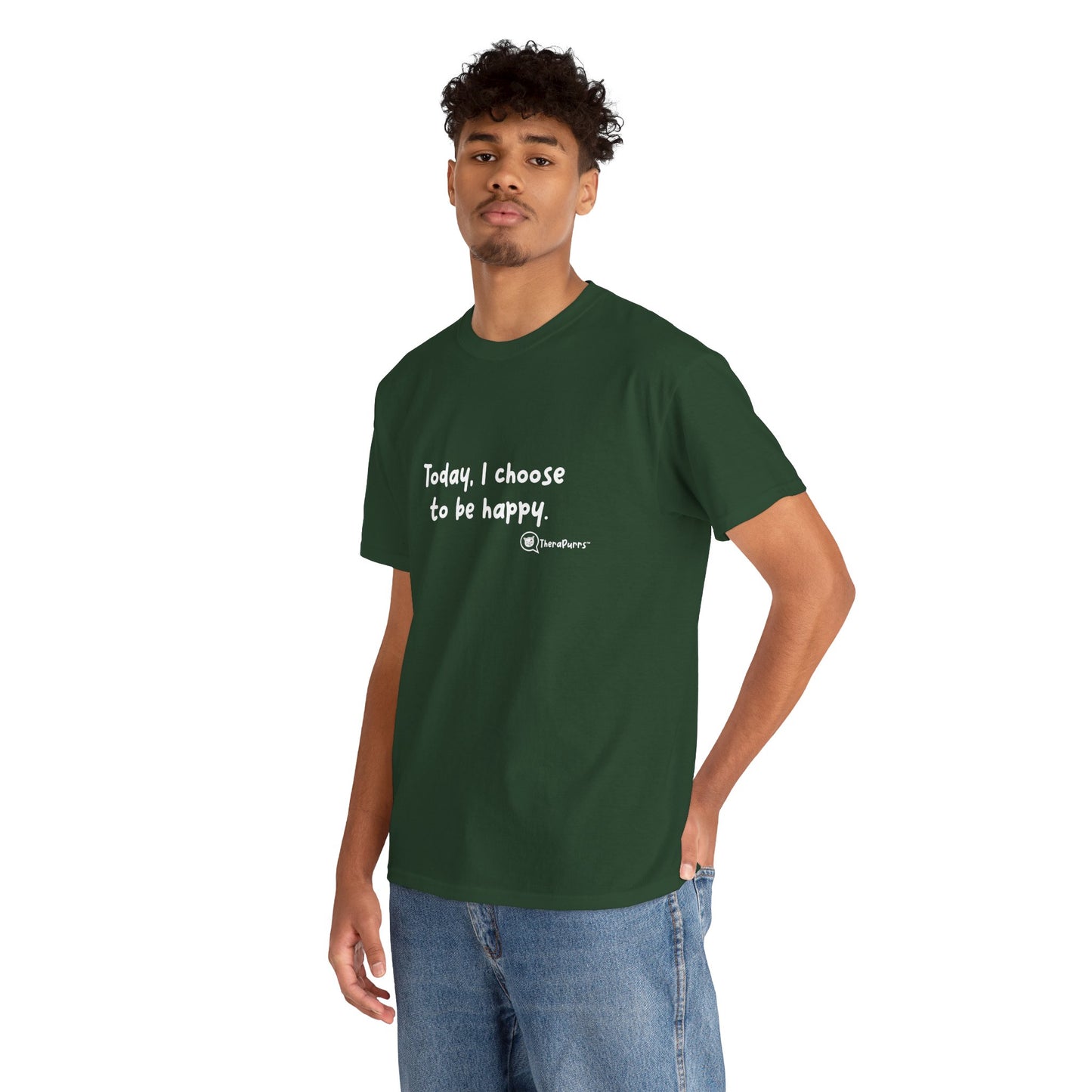 TheraPurrs Phrase T-Shirt - "Today, I choose to be happy"