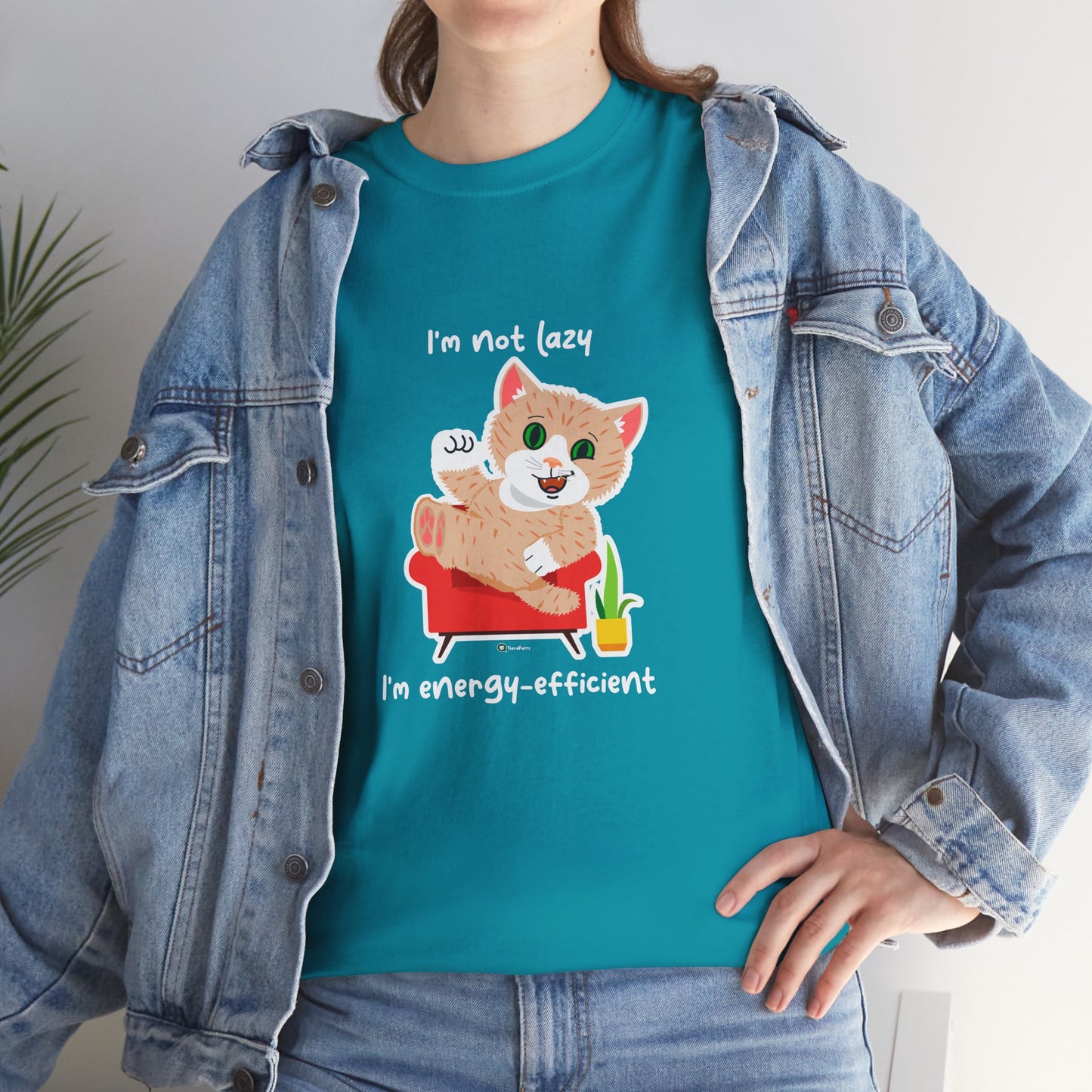 T-Shirt - SmartyCat - I'm not lazy. I'm energy efficient.