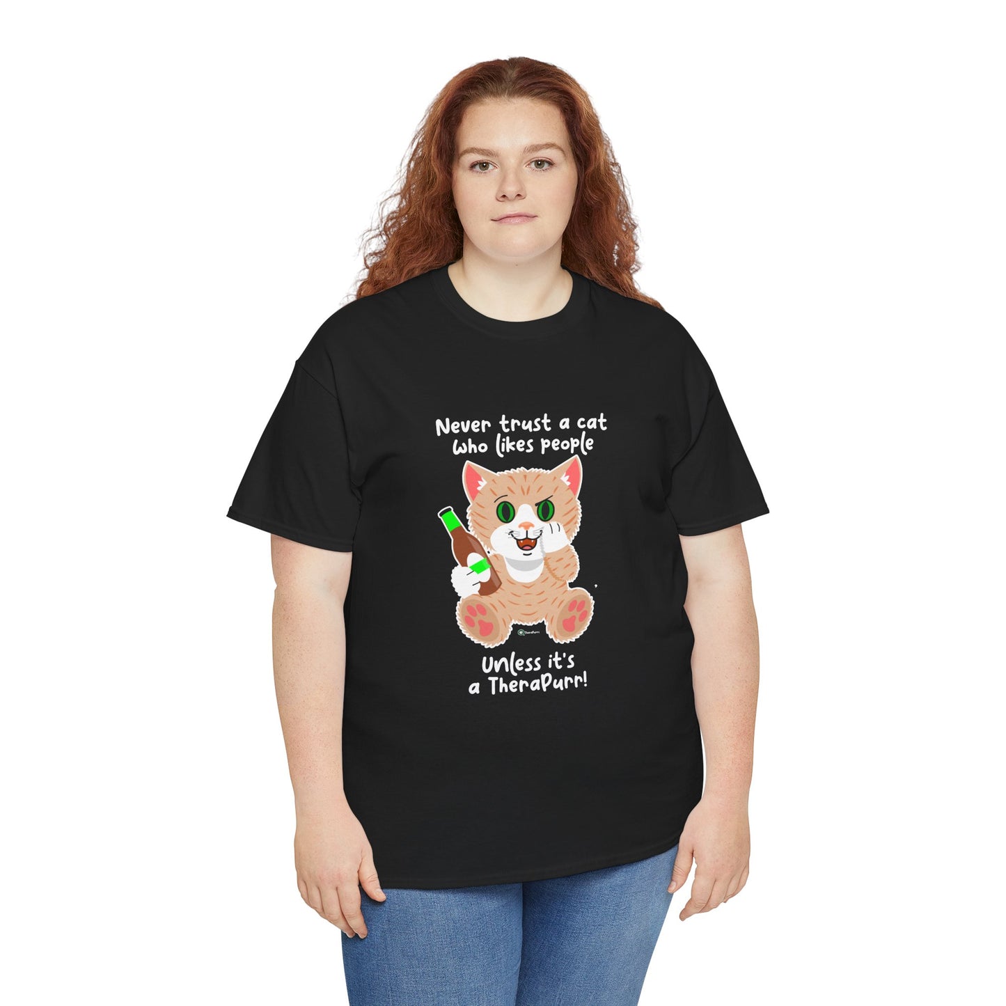 T-Shirt - SmartyCat - Never trust a cat who likes people - unless it's a TheraPurr!