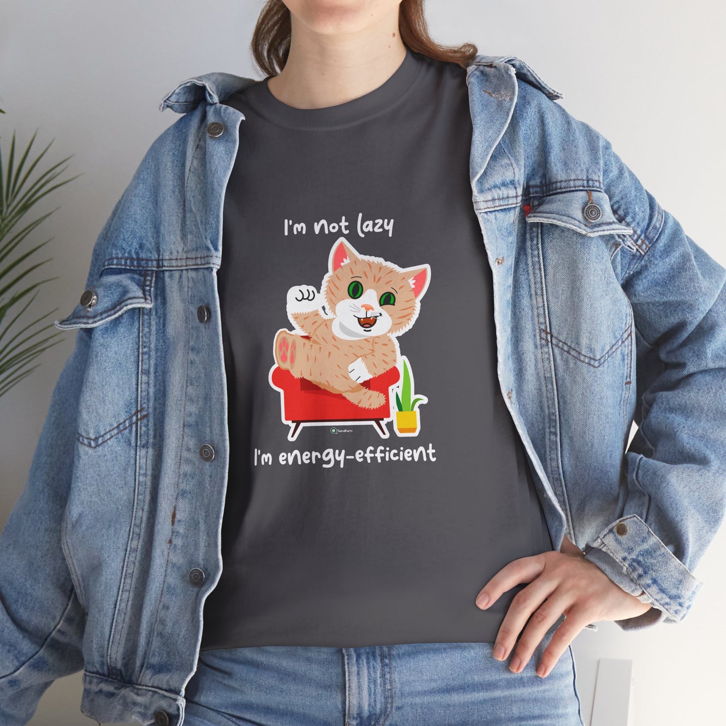 T-Shirt - SmartyCat - I'm not lazy. I'm energy efficient.